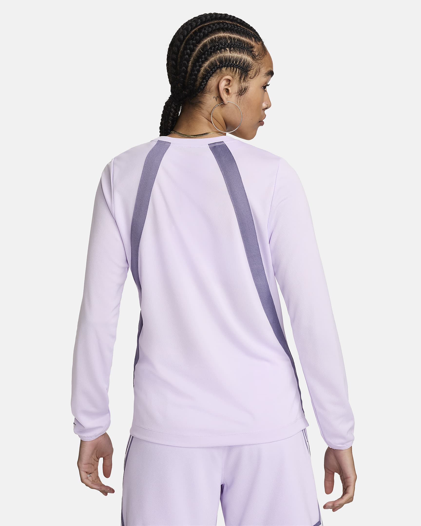 Nike Women's Dri-FIT Long-Sleeve Warm-Up Basketball Top - Violet Mist/Daybreak/Daybreak