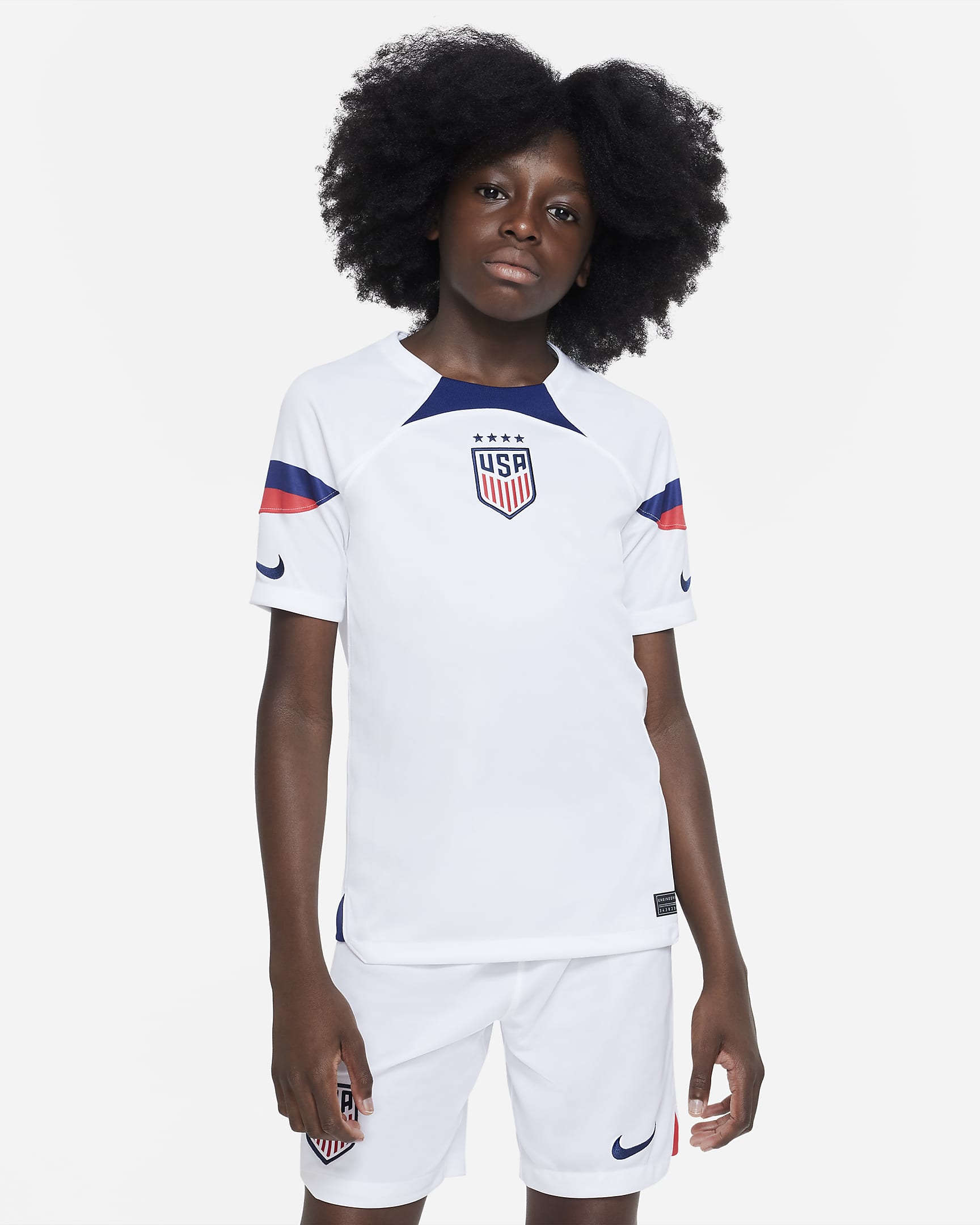 USWNT 2022/23 Stadium Home Big Kids' Nike Dri-FIT Soccer Jersey. Nike.com