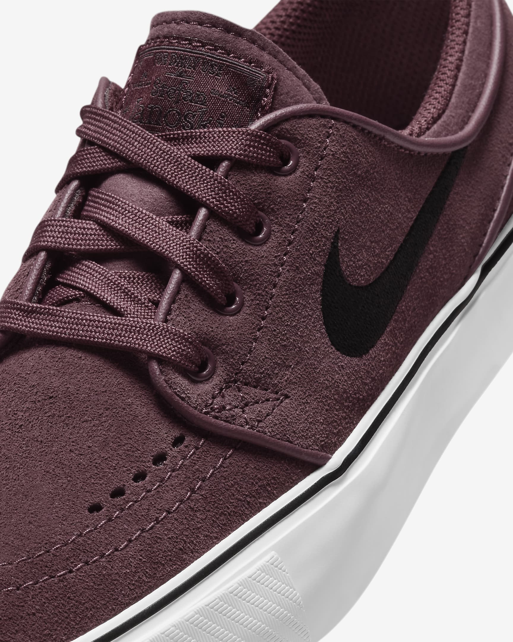 Nike SB Stefan Janoski-skatersko til store børn - Burgundy Crush/Burgundy Crush/Sail/sort