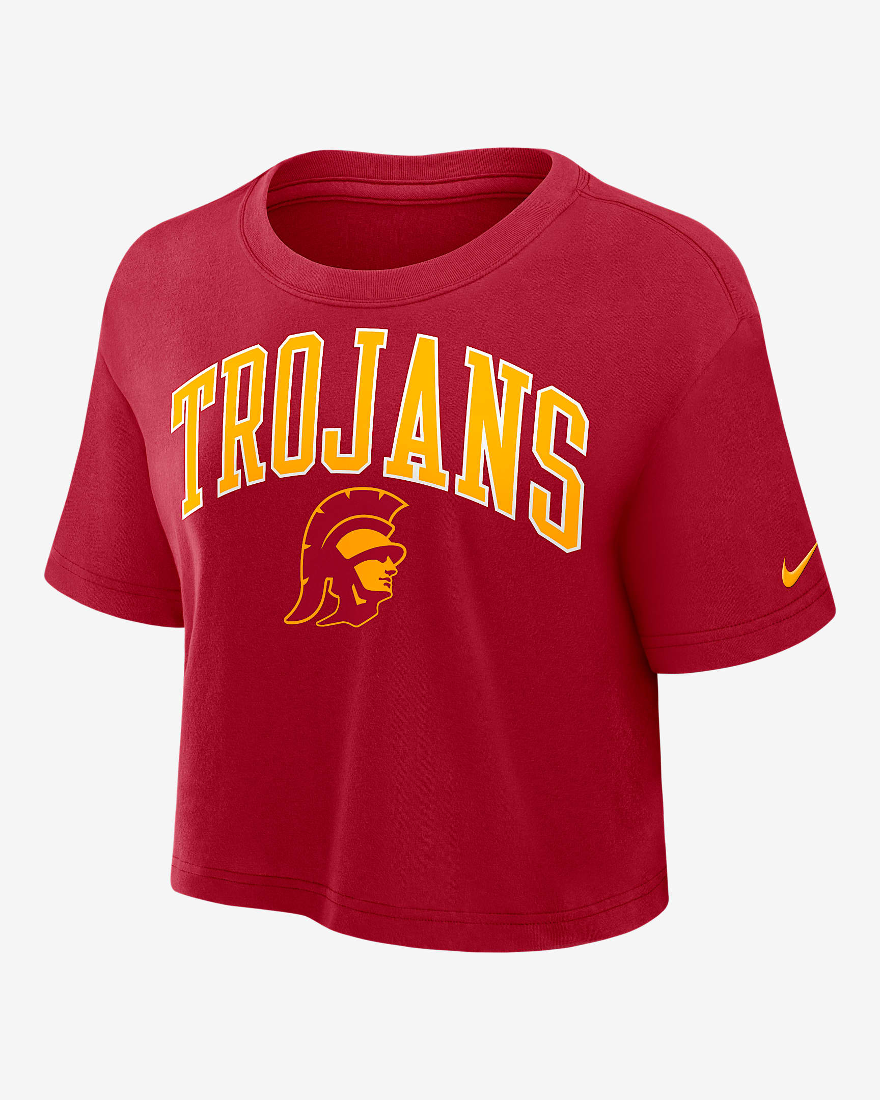 USC Athletic Prep Arch Women's Nike Dri-FIT College Cropped T-Shirt - Crimson