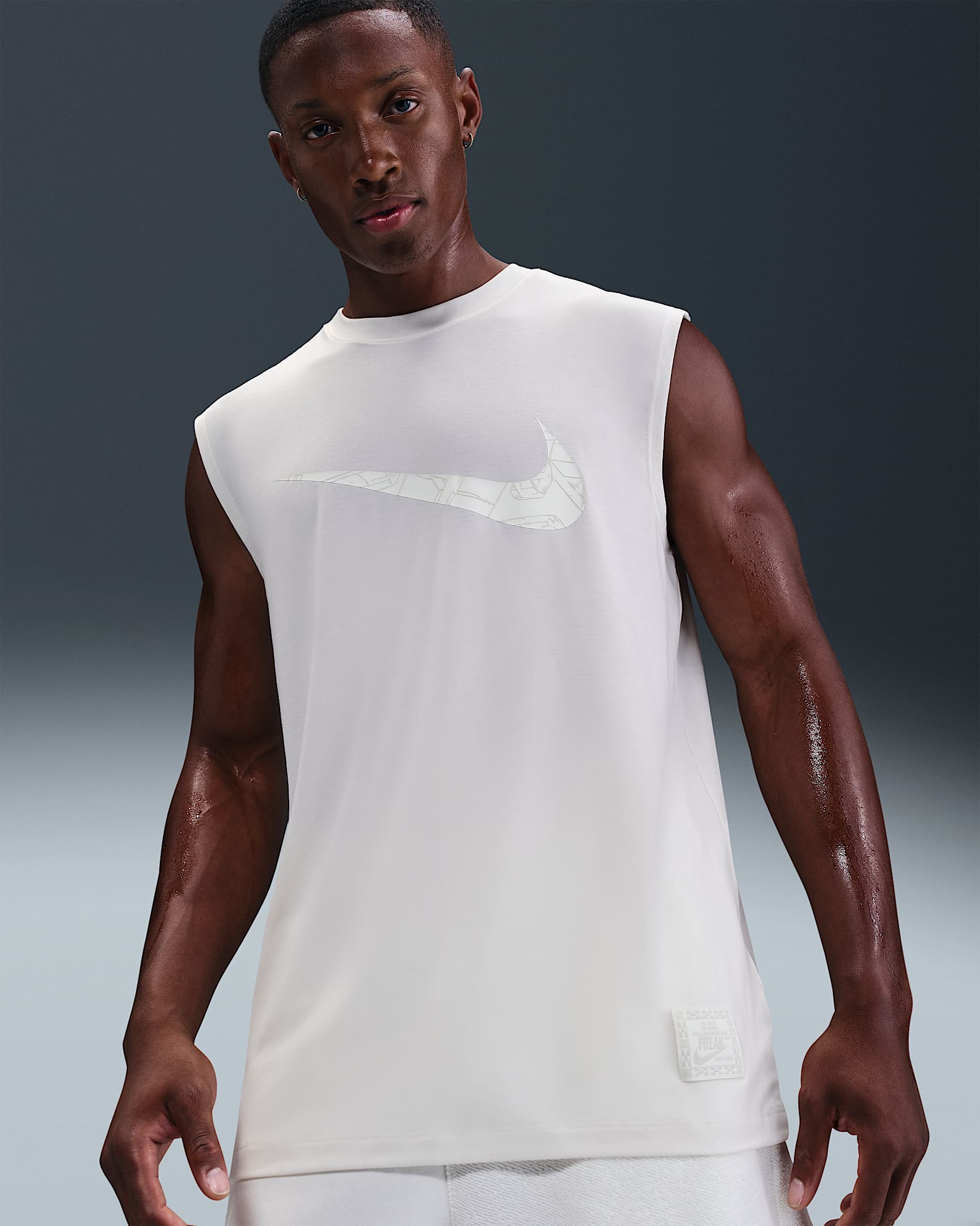 Giannis Men's Dri-FIT Basketball Top - Sail/Light Orewood Brown