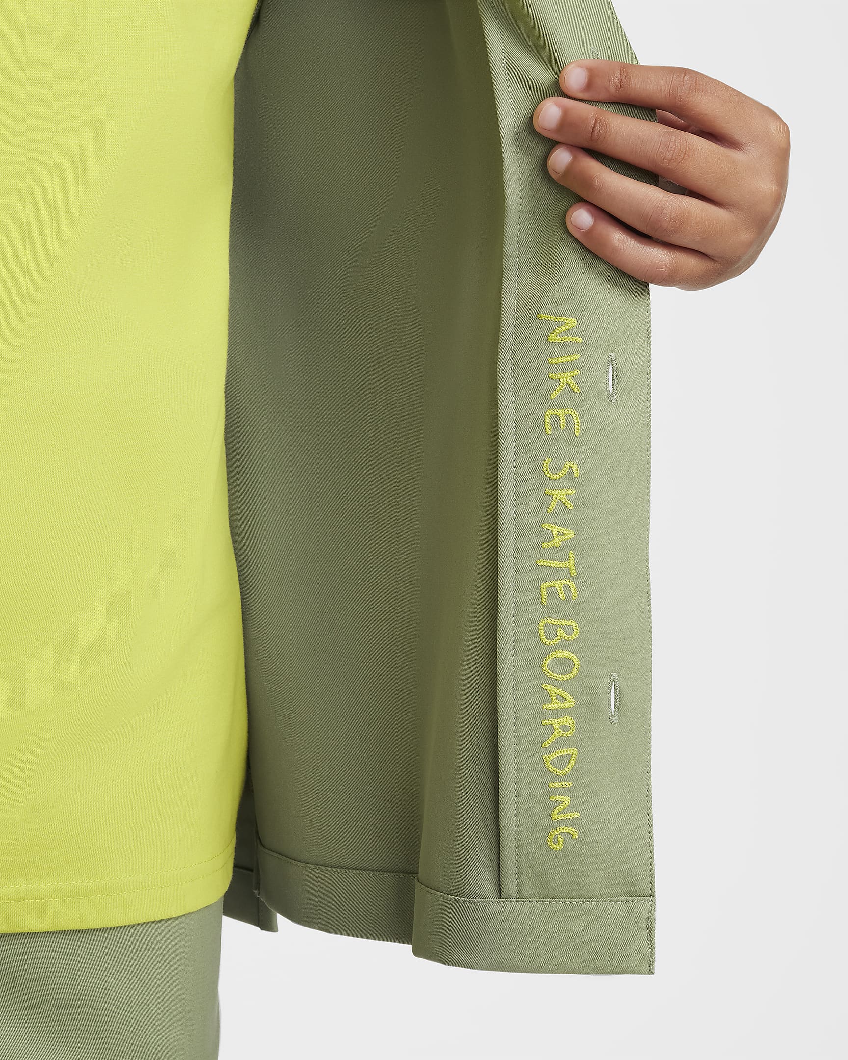 Nike SB Big Kids' Dri-FIT Bowling Shirt - Oil Green