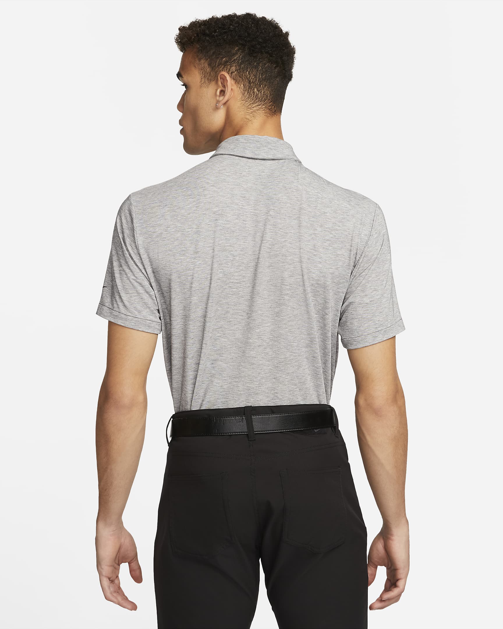 Nike Dri-FIT Tour Men's Heathered Golf Polo - Black/Black