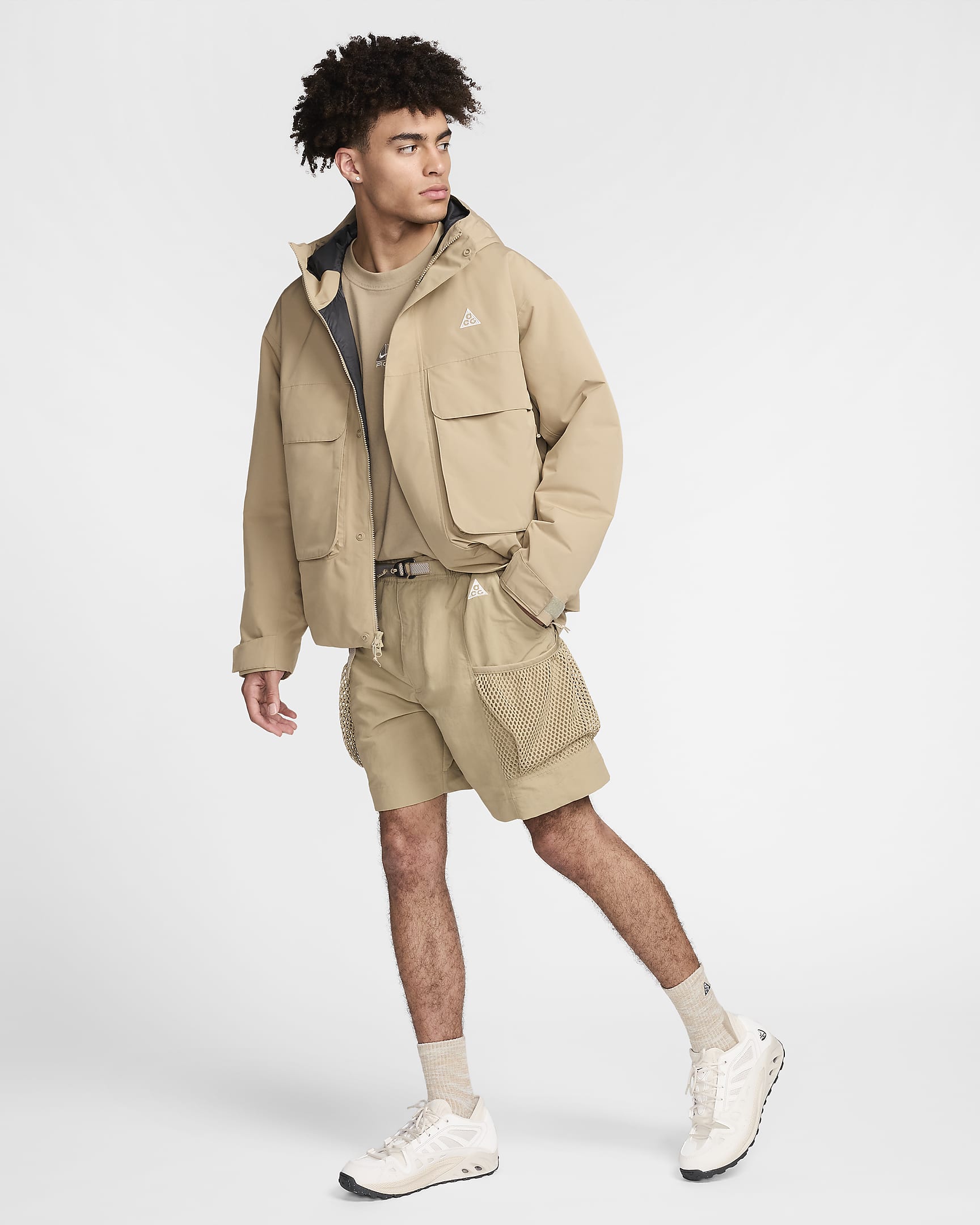 Nike ACG "Snowgrass" Herren-Cargoshorts - Khaki/Light Iron Ore/Summit White