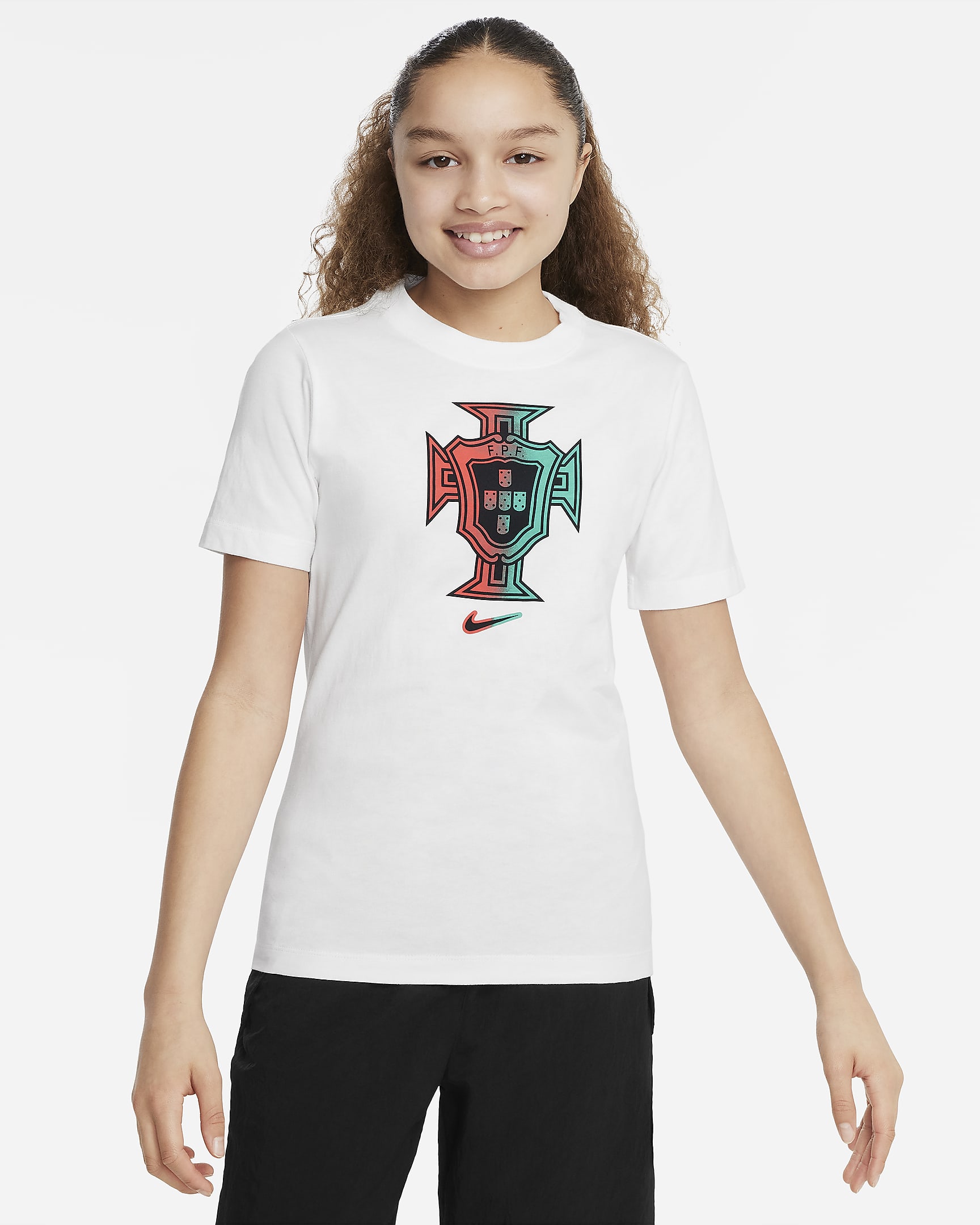 T-shirt Nike Football Portugal pour ado - Blanc