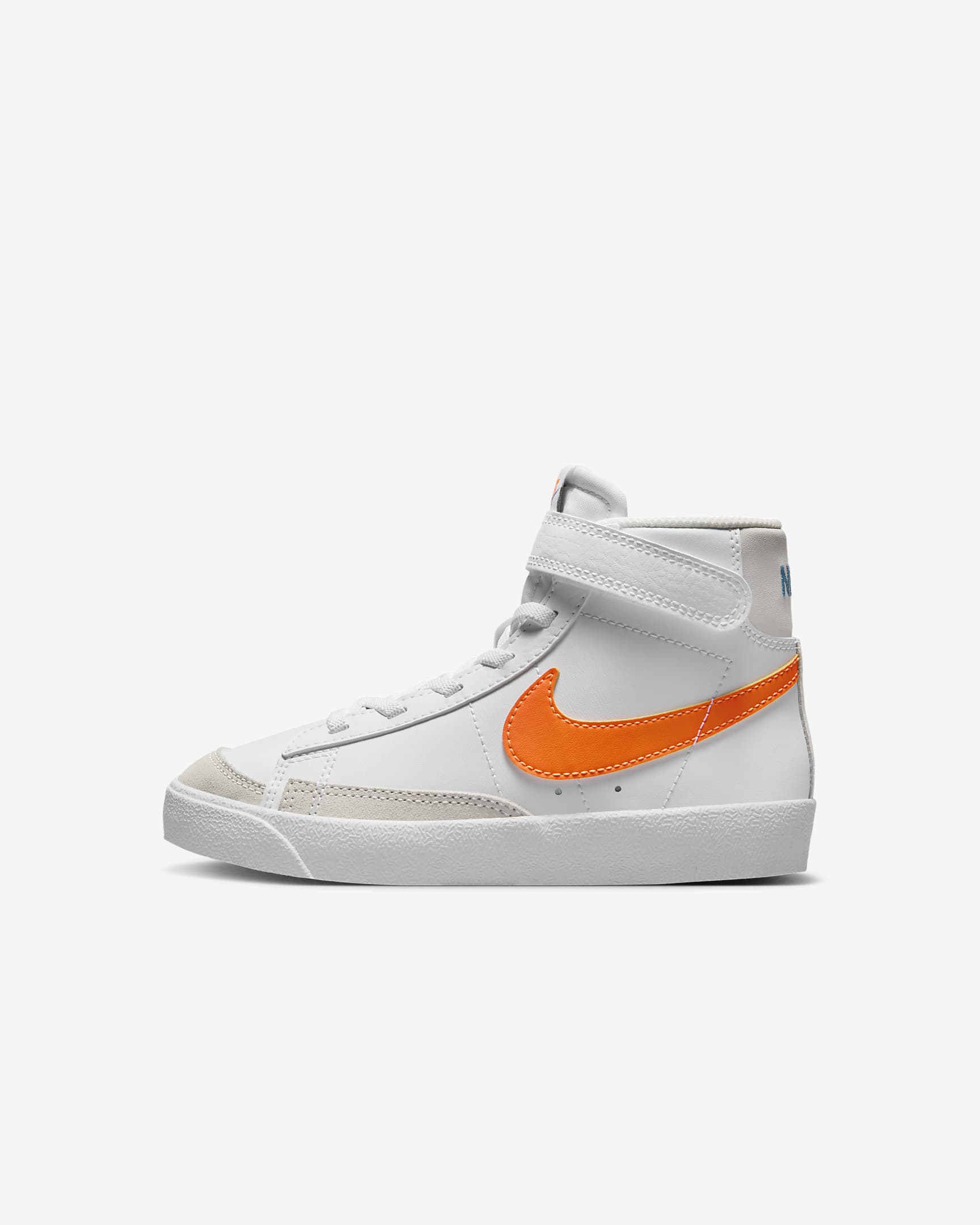 Nike Blazer Mid '77 Younger Kids' Shoe - White/Photo Blue/Phantom/Total Orange