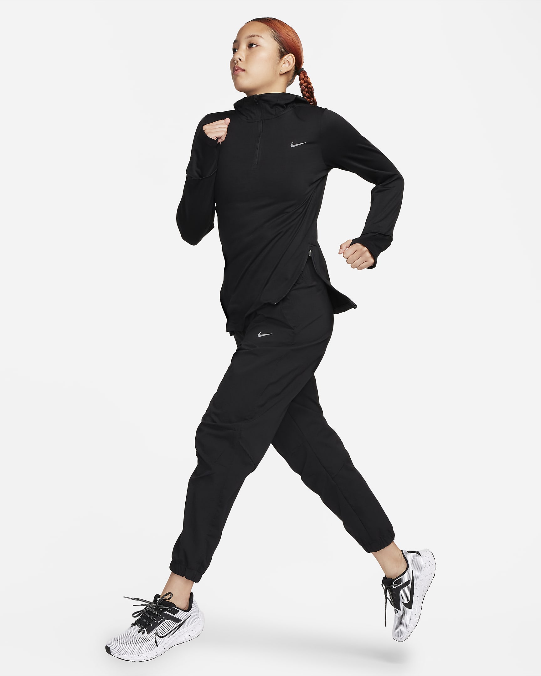 Nike Dri-FIT Swift UV Women's Hooded Running Jacket - Black