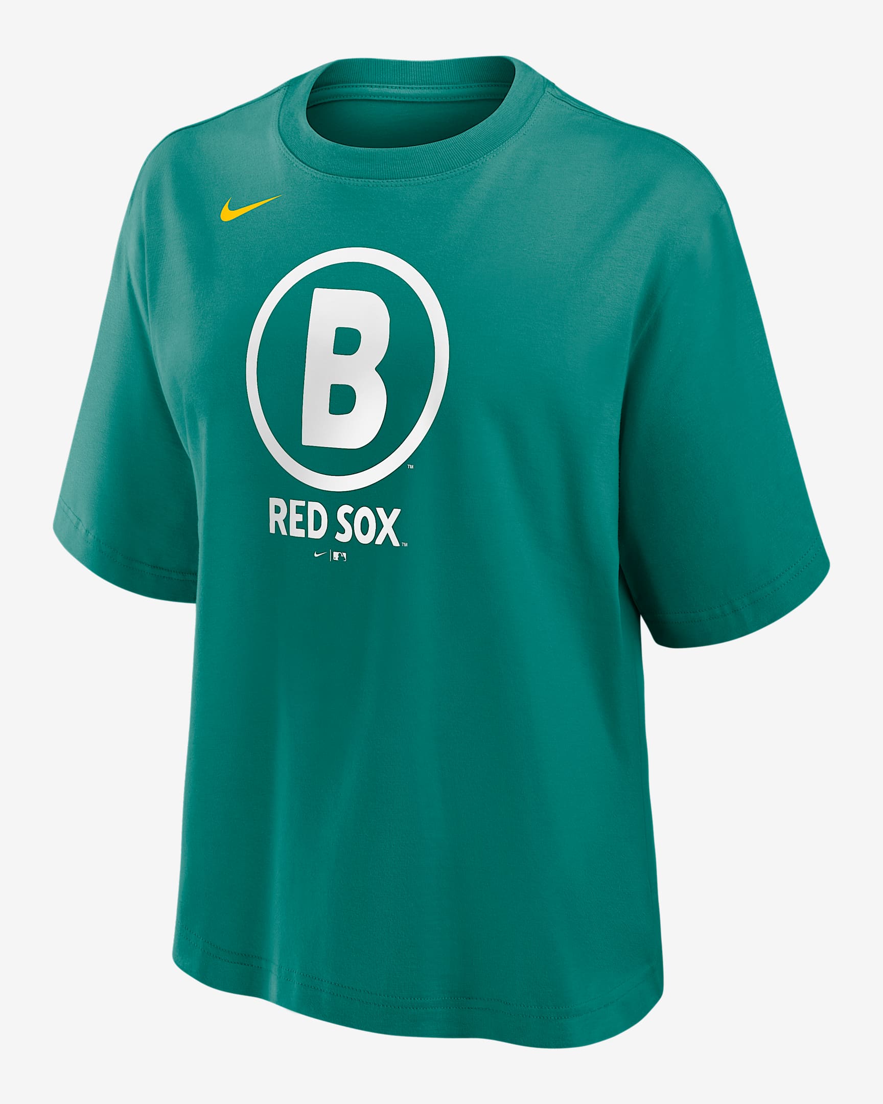 Playera Nike de la MLB para mujer Boston Red Sox City Connect Boxy - Azul