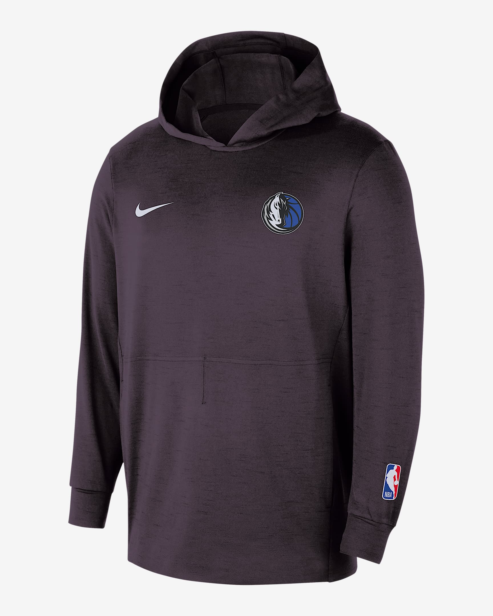 Sudadera con gorro sin cierre Nike de la NBA ligera para hombre Dallas Mavericks Restore - Negro/Sombrío apagado/Jaspeado/Blanco