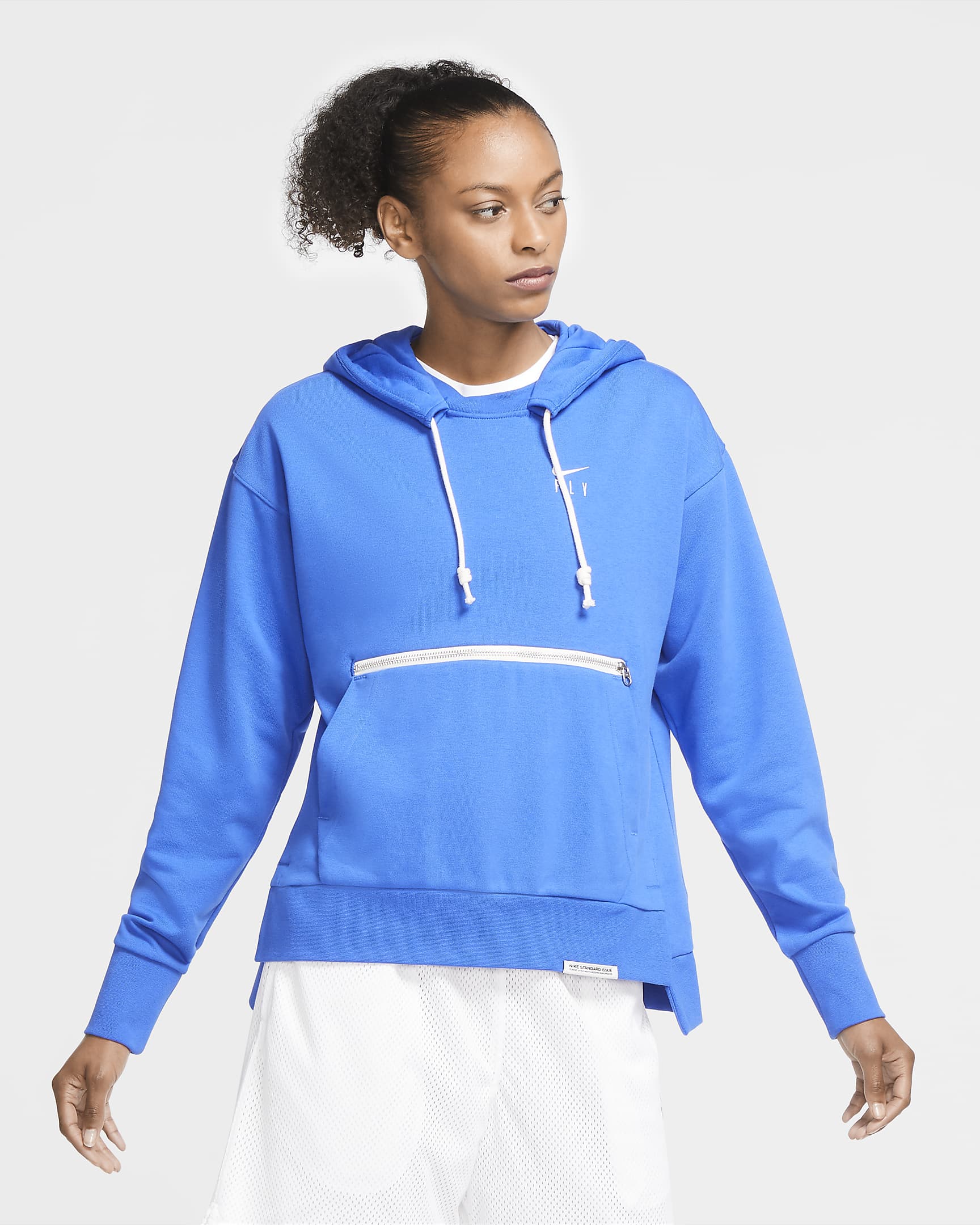 Nike Swoosh Fly Standard Issue Women's Basketball Pullover Hoodie - Hyper Royal/Pale Ivory