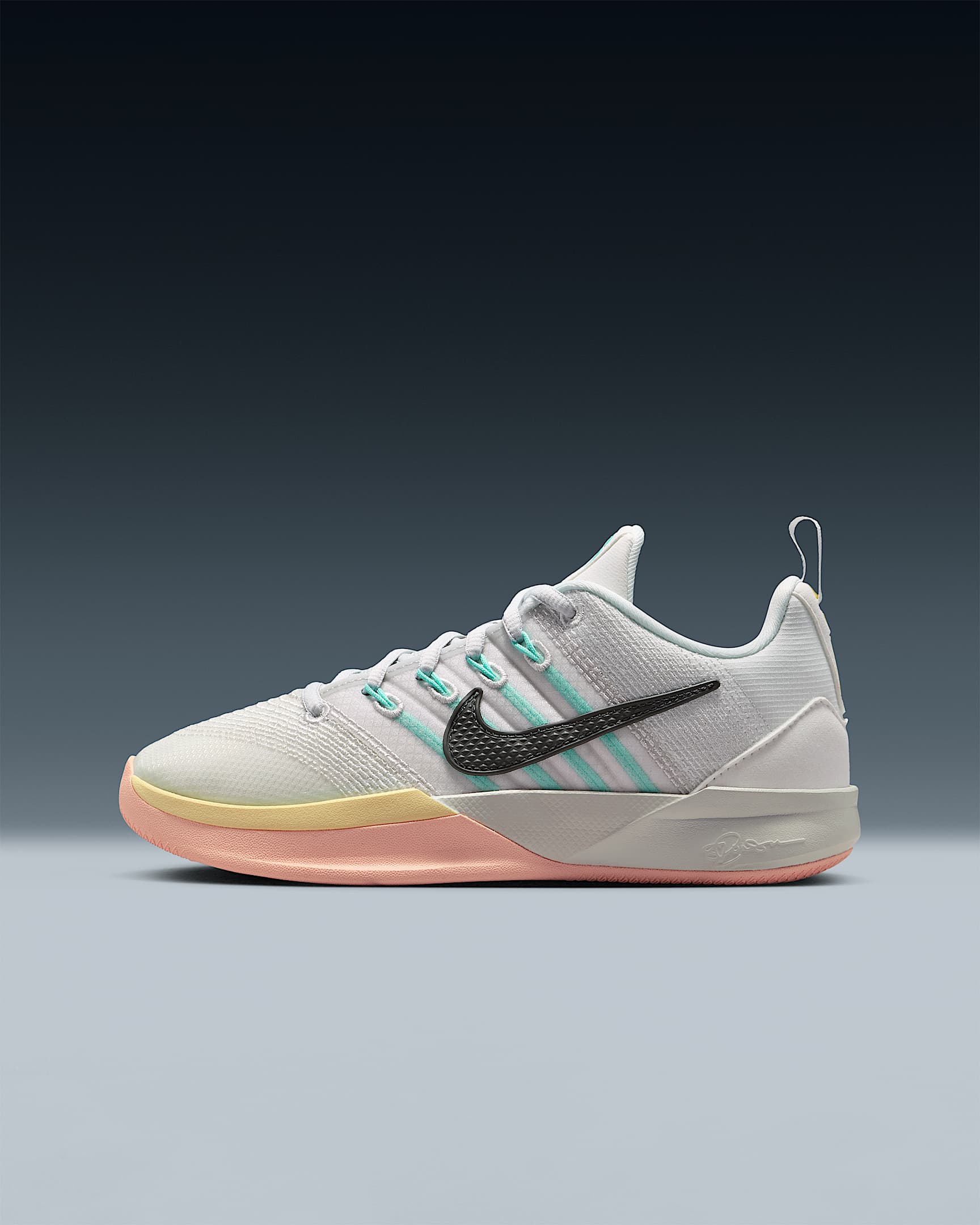 Sabrina 3 "Silencer" Big Kids' Basketball Shoes - Summit White/Photon Dust/Washed Coral/Iron Grey