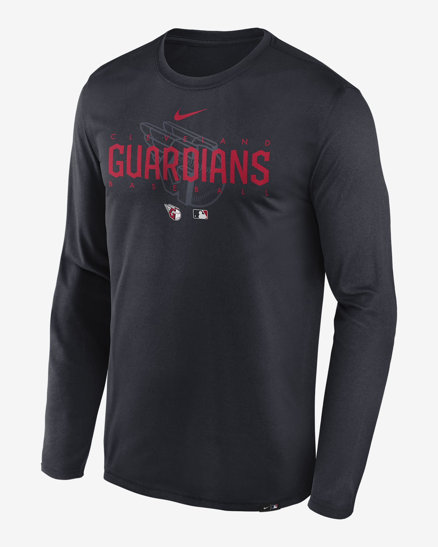 Nike Dri-FIT Team Legend (MLB Cleveland Guardians) Men's Long-Sleeve T ...