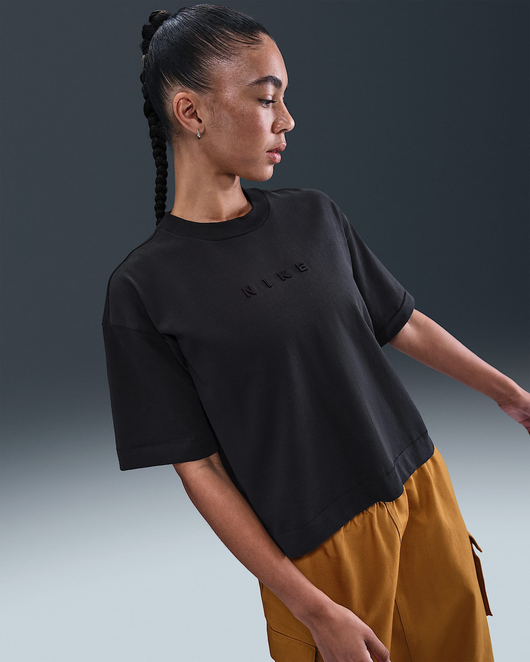 Nike Sportswear Women's Boxy Short-Sleeve T-Shirt - Black
