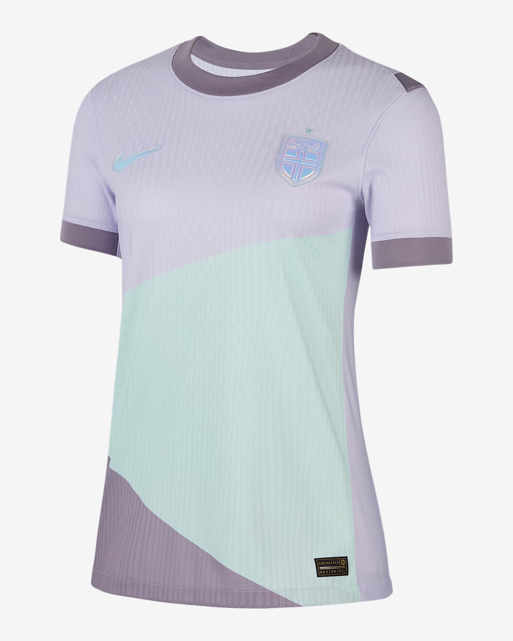 Norge 2025 Match Away (kvindehold) Nike Dri-FIT ADV Authentic-fodboldspillertrøje til kvinder - Amethyst Tint/Violet Haze/hvid