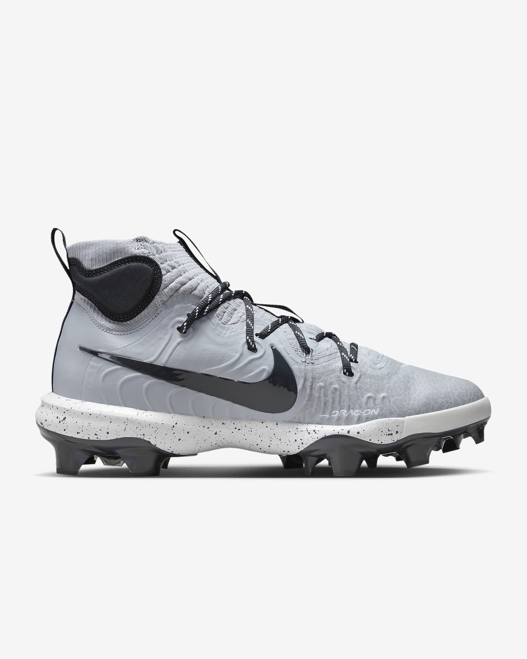 Nike Alpha Huarache NXT MCS Men's Baseball Cleats - Wolf Grey/White/Pure Platinum/Dark Smoke Grey