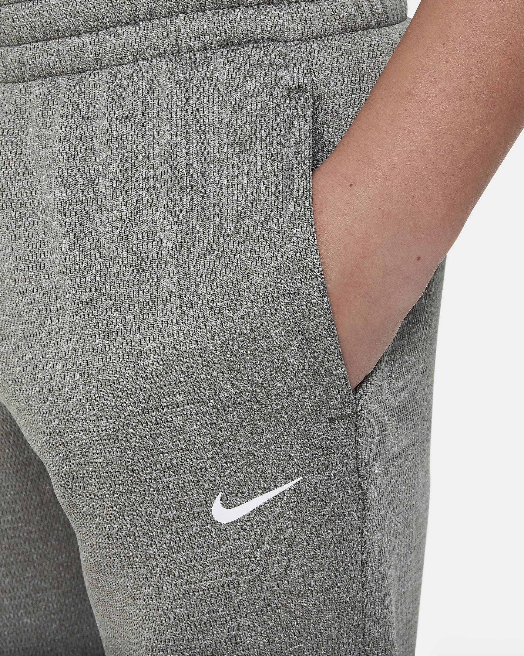 Nike Therma-FIT Winterized Hose für ältere Kinder - Cargo Khaki/Weiß