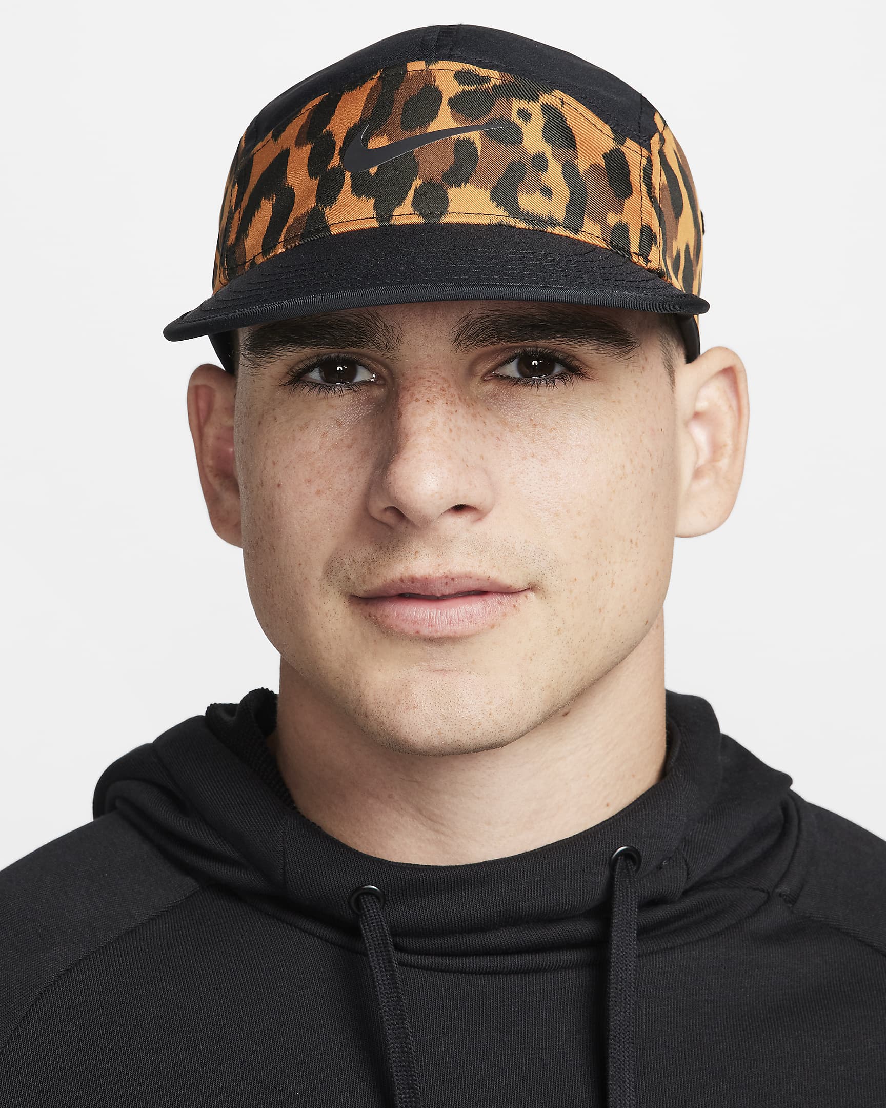 Nike Dri-FIT Fly Unstructured Flat-Bill Animal Print Cap - Monarch/Cacao Wow/Black/Black