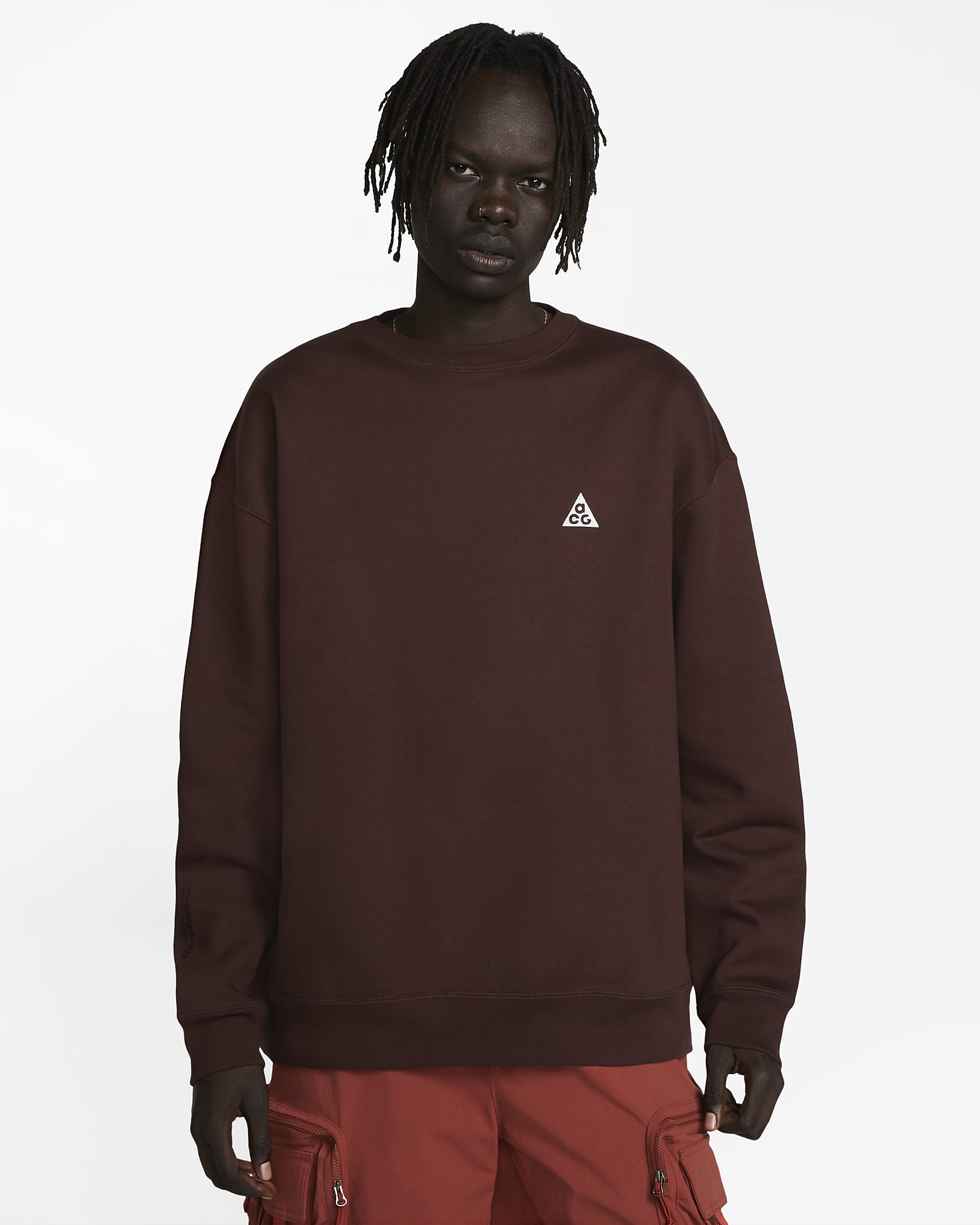 Nike ACG Therma-FIT Fleece Crew - Earth/Black/Summit White