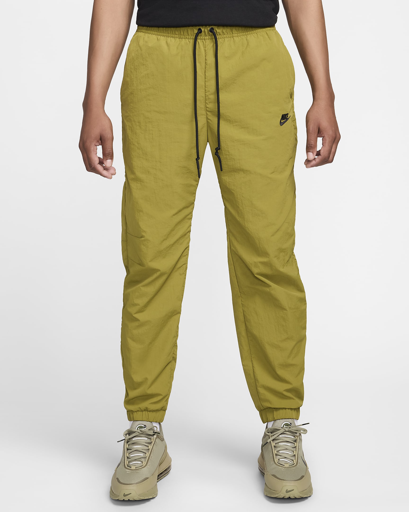 Nike Tech Men's Woven Straight Leg Pants - Pacific Moss/Black