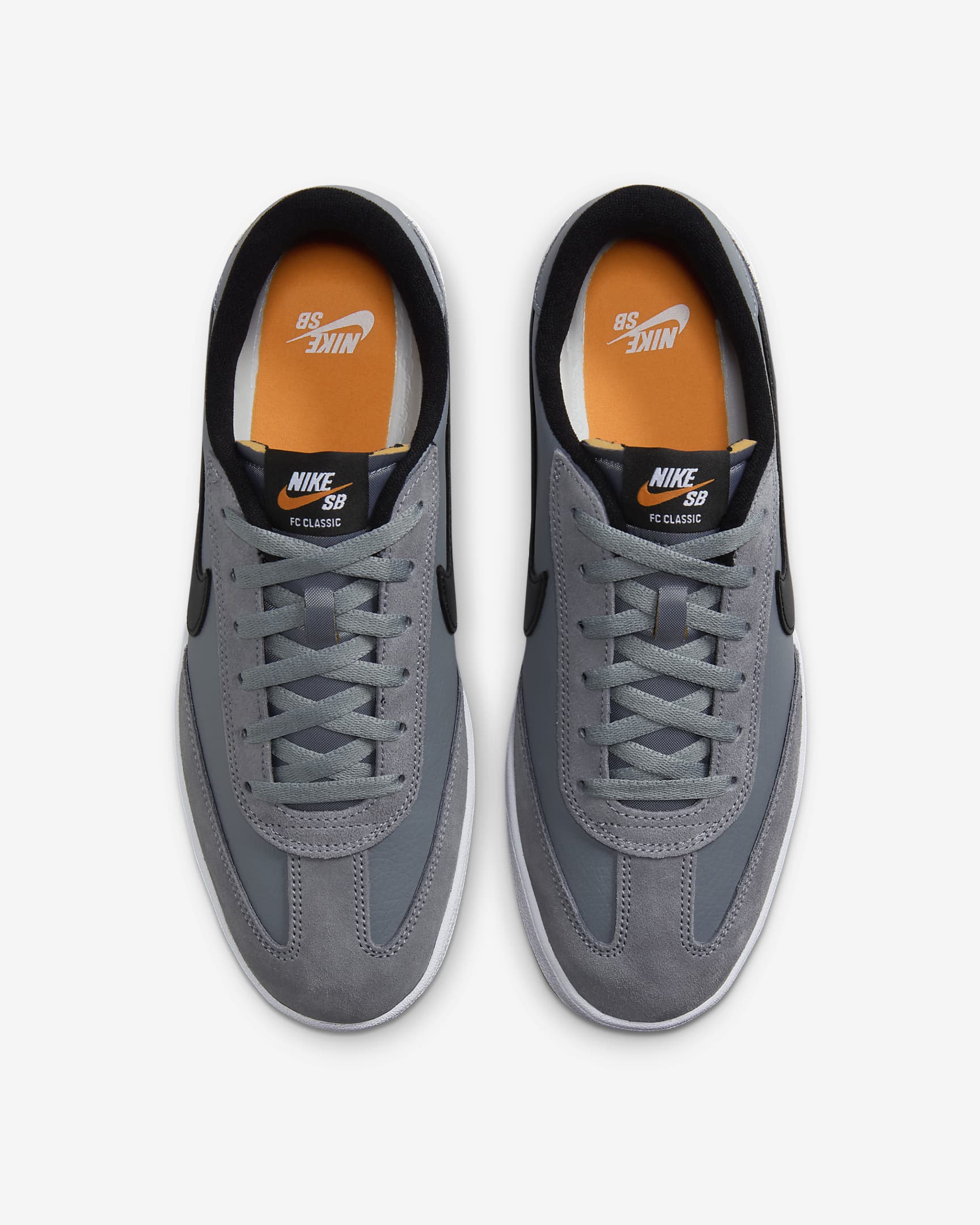 Nike SB FC Classic-skatersko - Cool Grey/hvid/Vivid Orange/sort