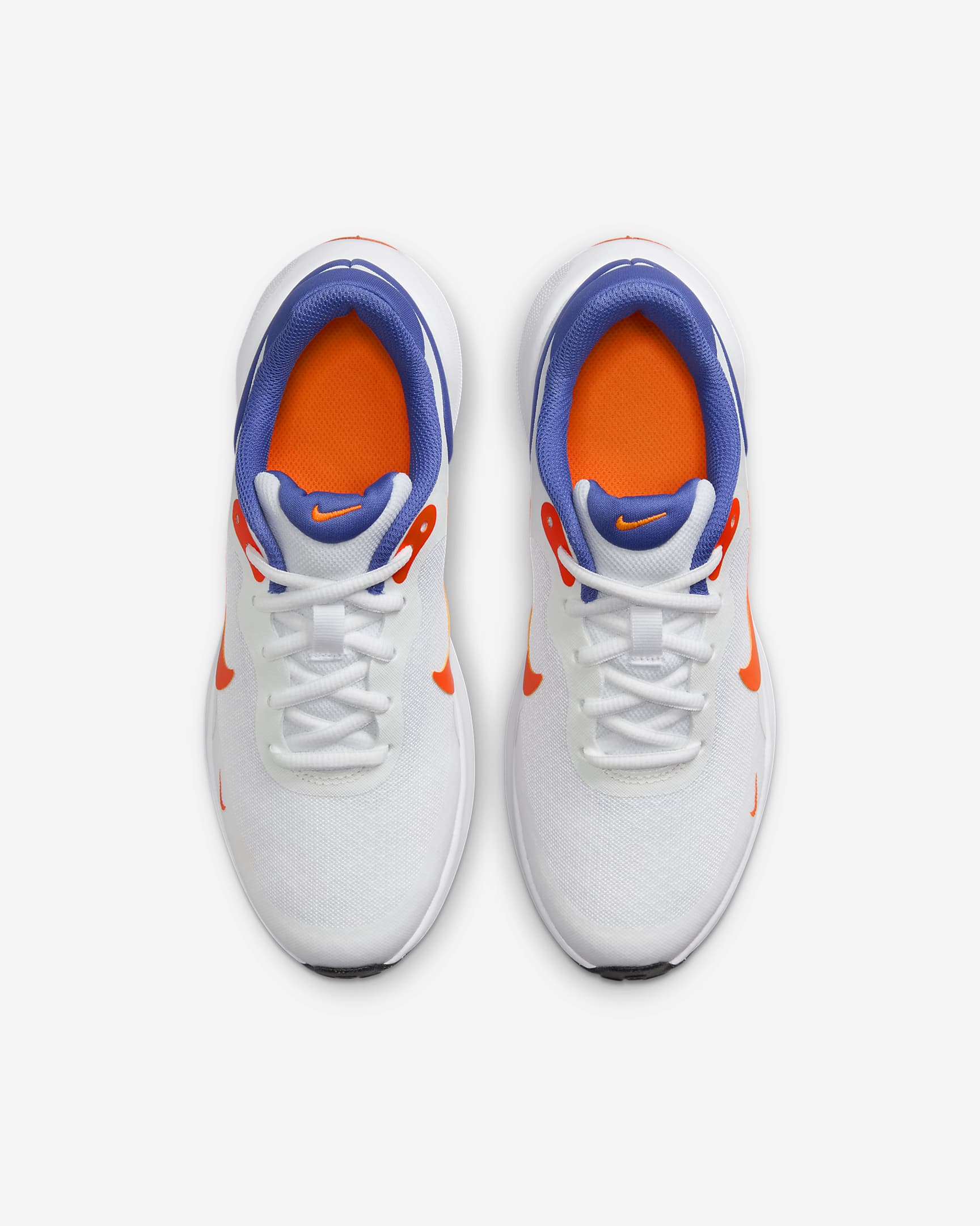 Nike Revolution 7 大童跑鞋 - 白色/Astronomy Blue/Total Orange/Team Orange