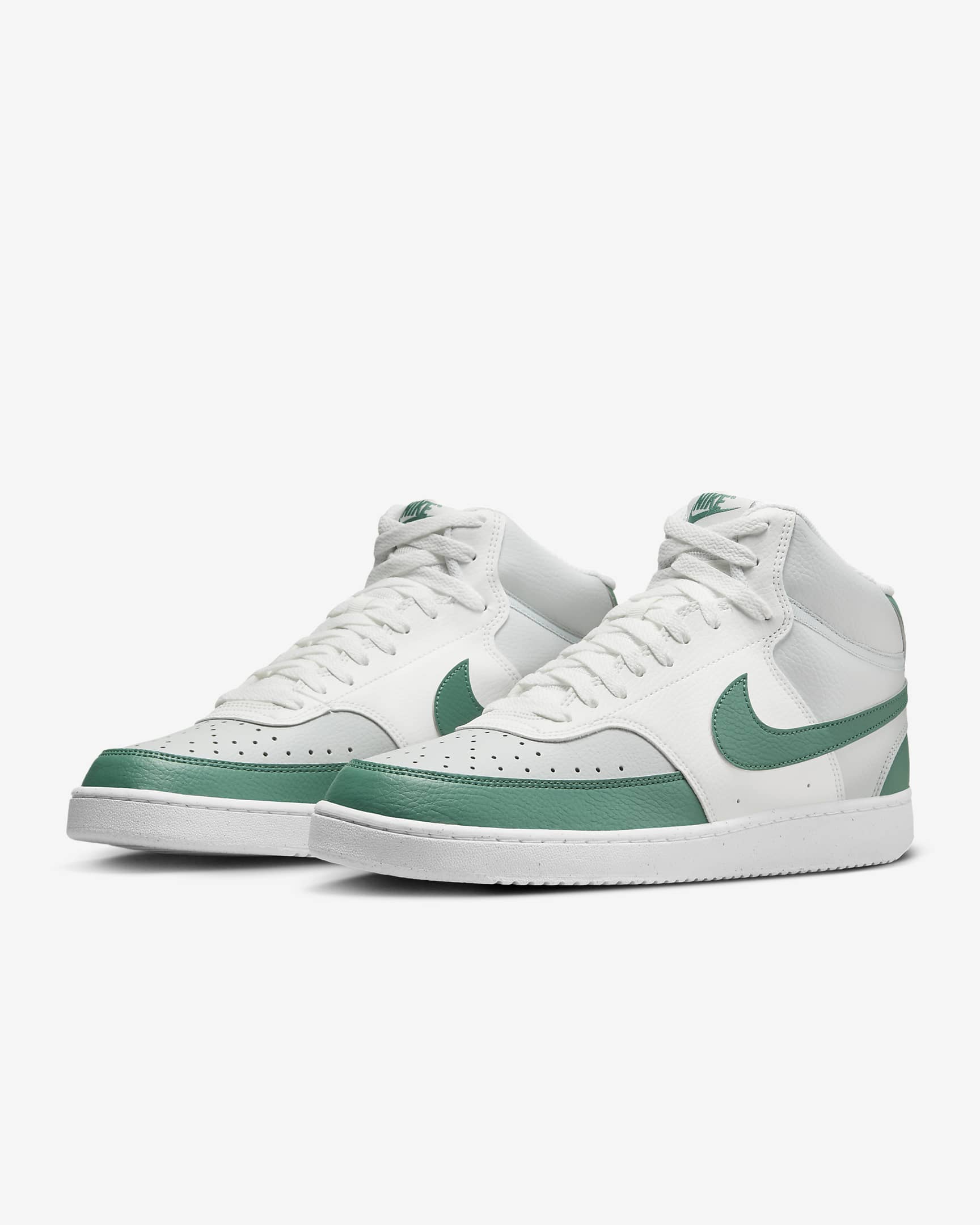 Nike Court Vision Mid Next Nature Men's Shoes - Summit White/Pure Platinum/White/Bicoastal