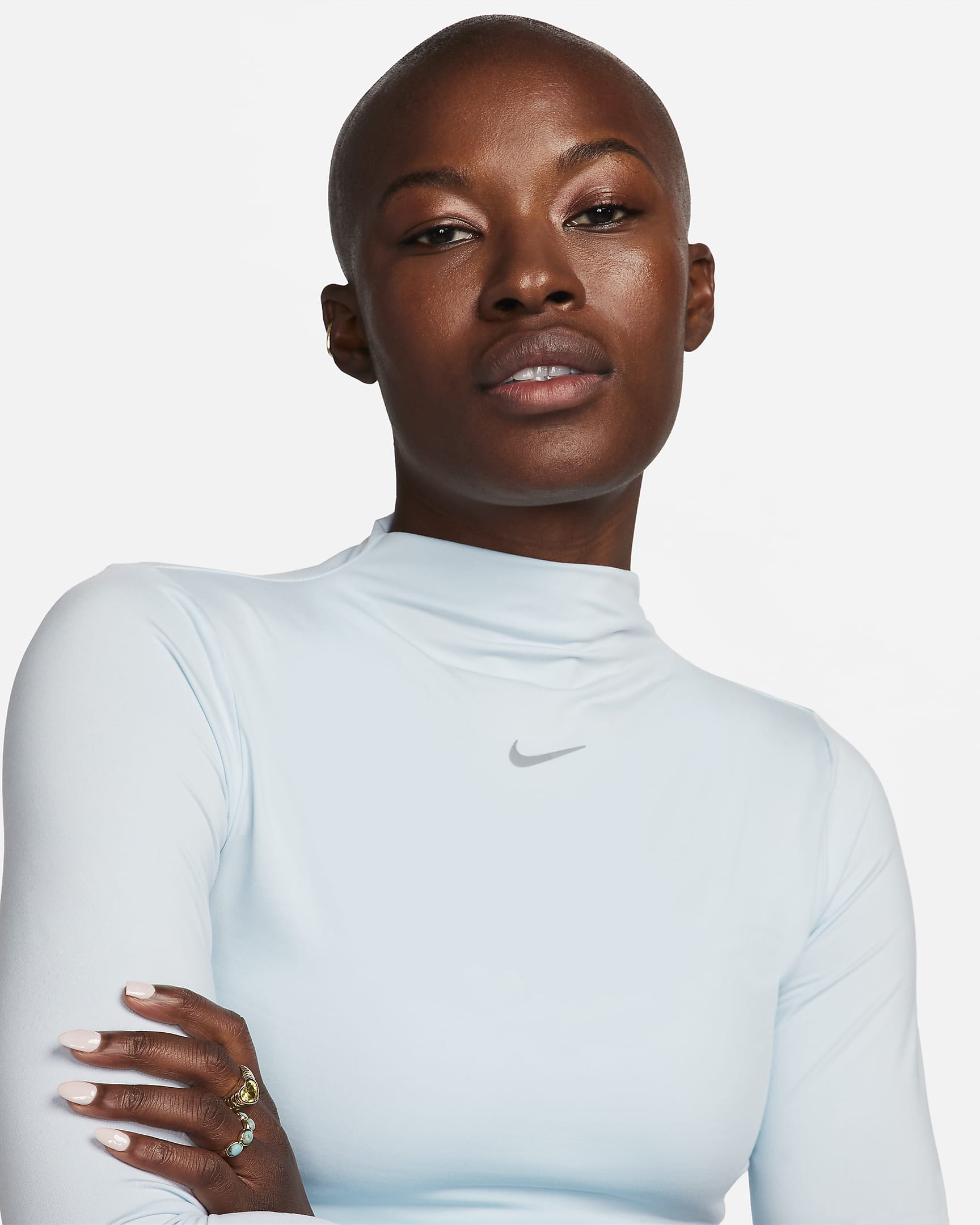 Nike Dri-FIT One Luxe Women's Long-Sleeve Cropped Top. Nike HR