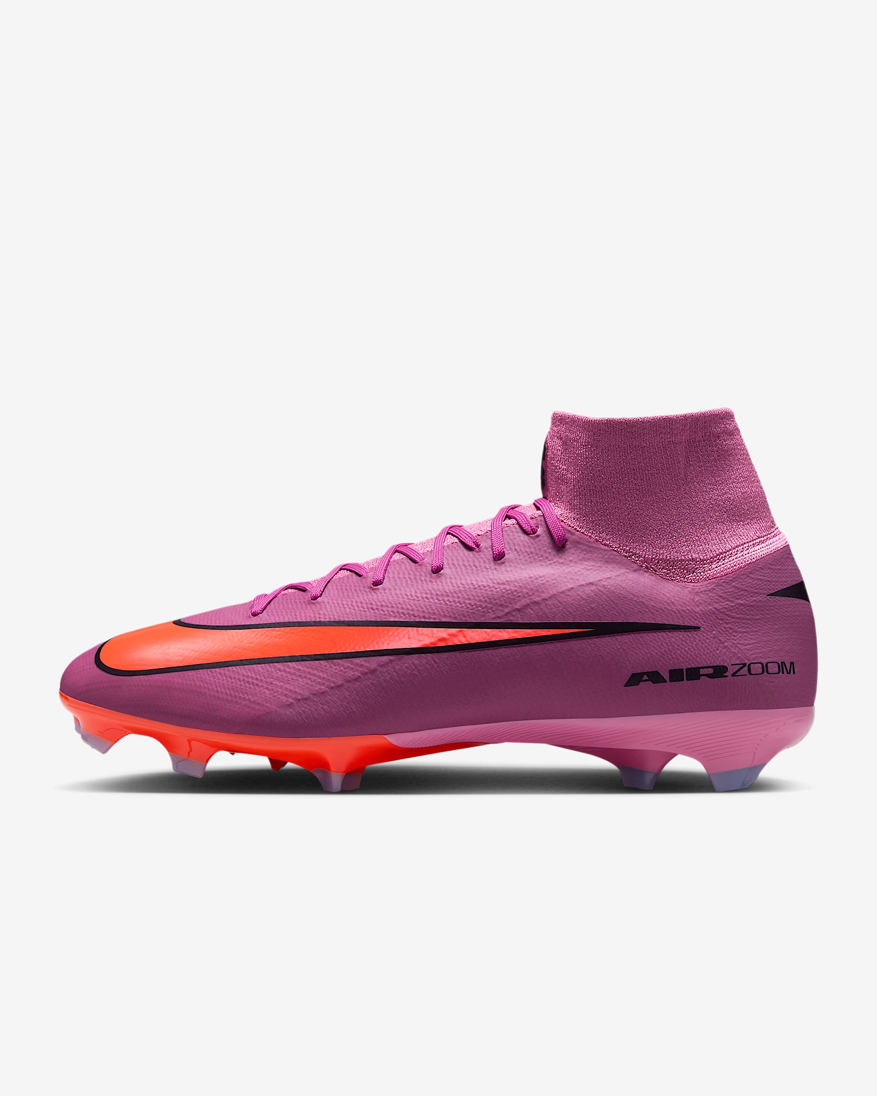 Fotbollssko för gräs Nike Mercurial Superfly 10 Pro med högt skaft - Magic Flamingo/Total Crimson/Svart