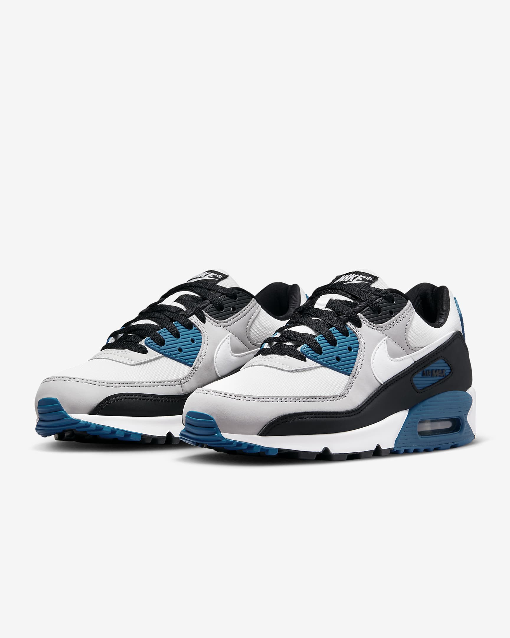 Nike Air Max 90 Men's Shoes - Light Smoke Grey/Black/Industrial Blue/Summit White