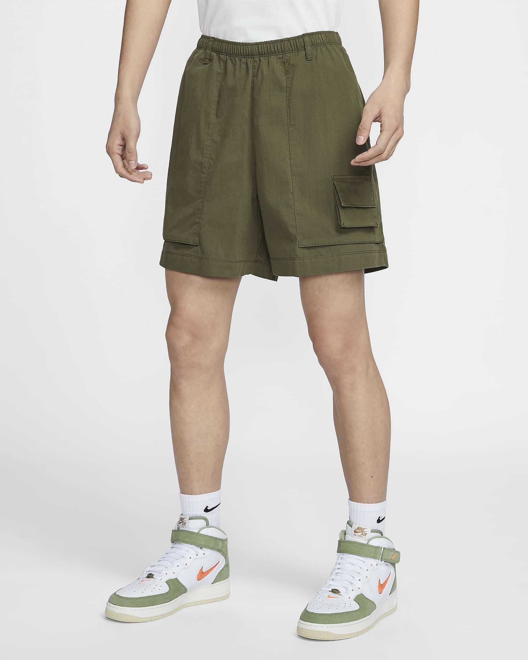 Nike Life 男款 Camp 短褲 - Cargo Khaki/Cargo Khaki