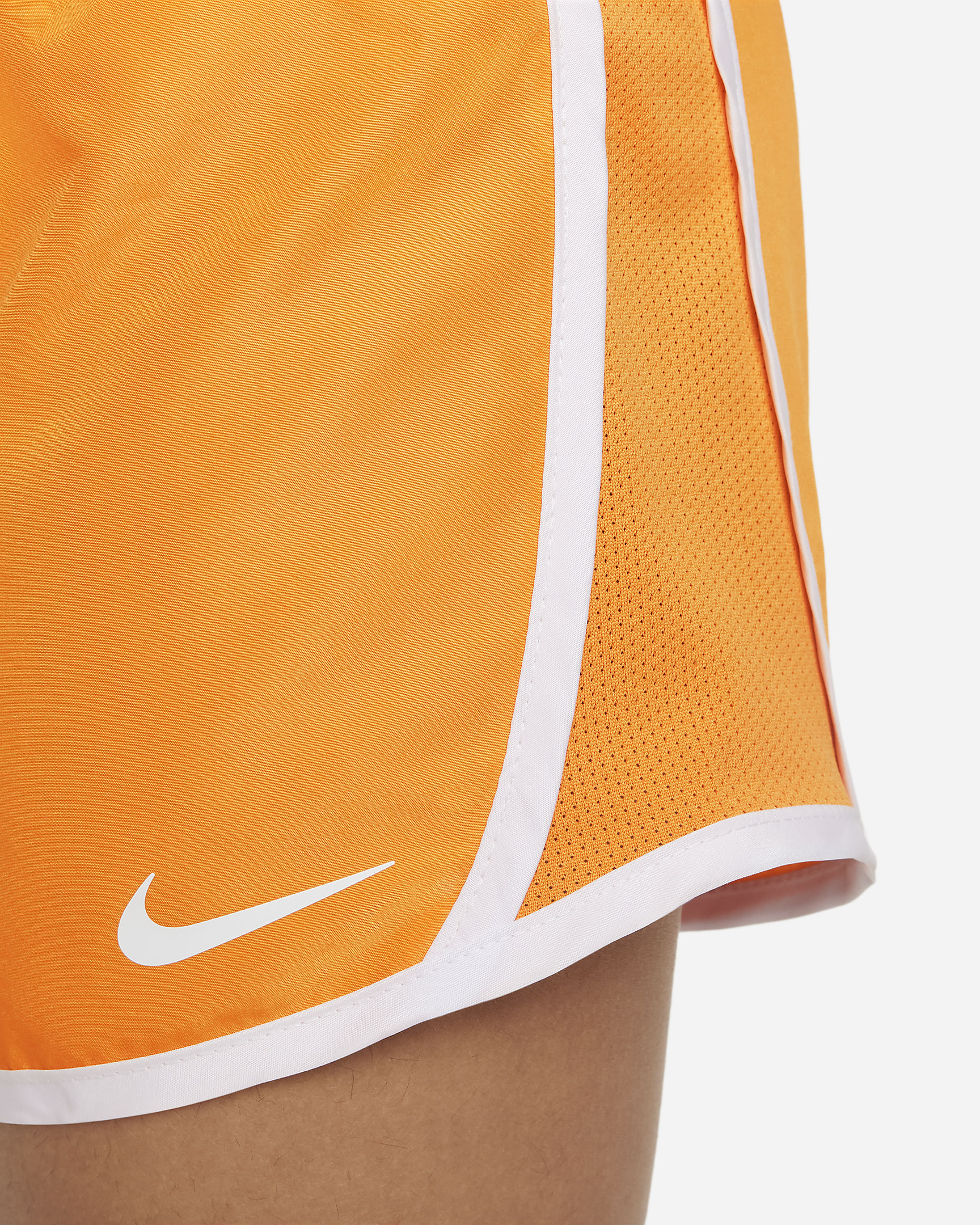 Nike Dri-FIT Tempo Little Kids' Shorts - Vivid Orange/White