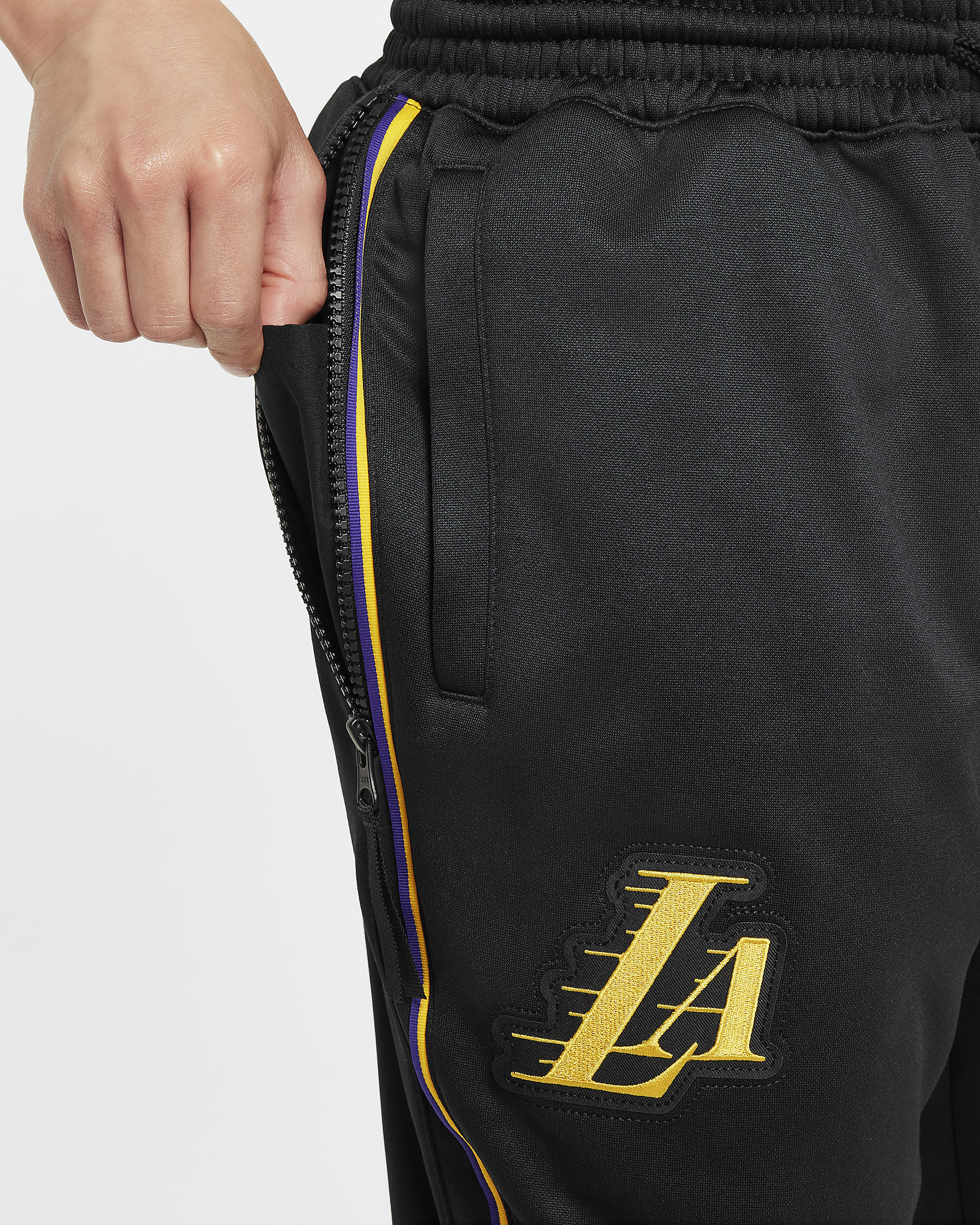 Los Angeles Lakers Showtime City Edition Nike Dri-FIT NBA-Hose für ältere Kinder - Schwarz