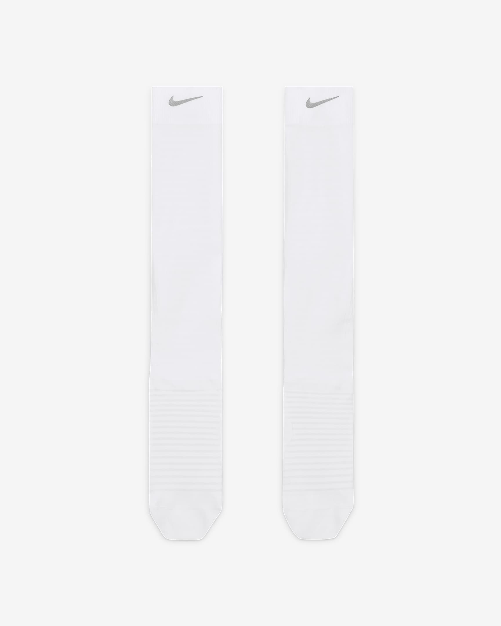 Knælange Nike Spark Lightweight-kompressionsløbestrømper - hvid/Reflect Silver