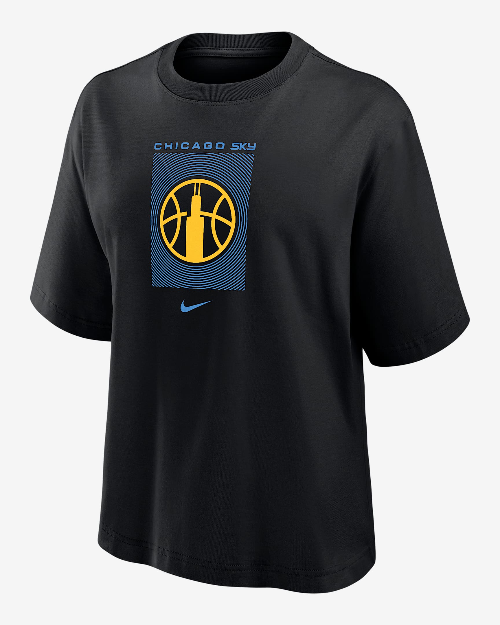 Chicago Sky Women's Nike WNBA Boxy T-Shirt - Black