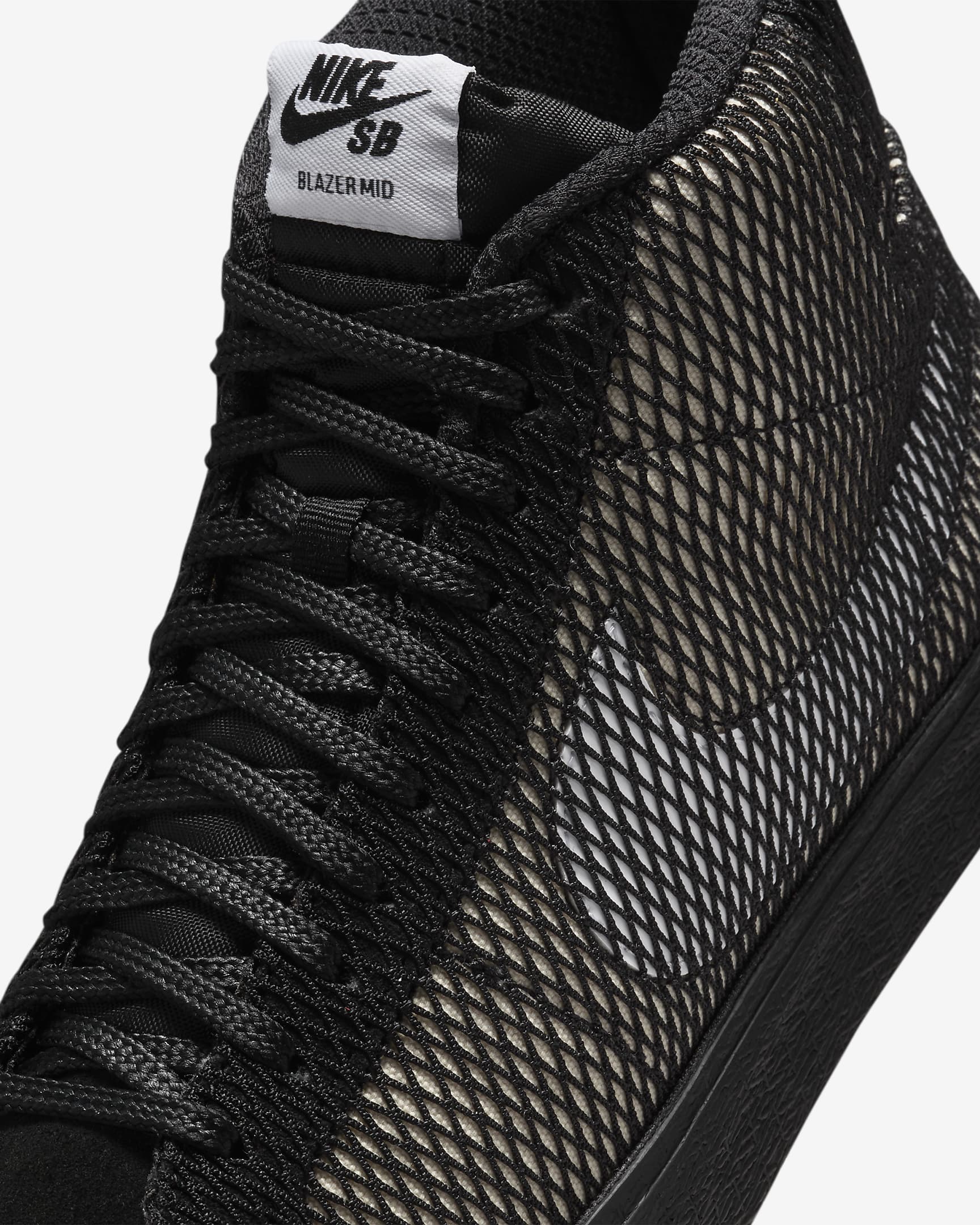 Nike SB Zoom Blazer Mid Premium Skate Shoes - White/White/Black/Black