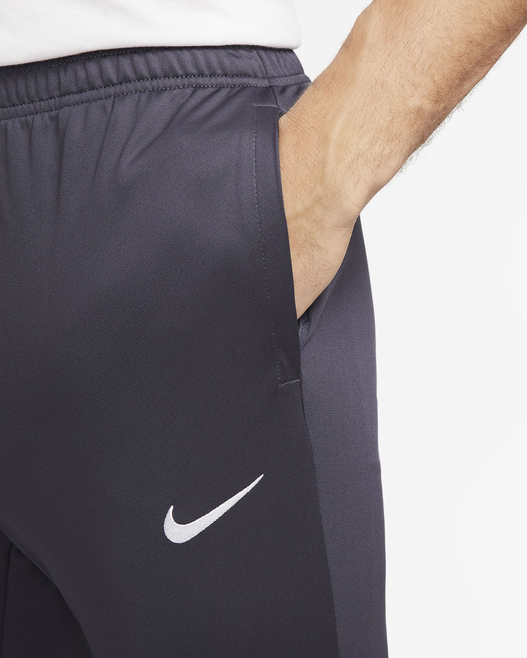 Pants de entrenamiento de fútbol de tejido Knit Nike Dri-FIT para hombre Liverpool FC Strike Alternativa - Parrilla/Blanco