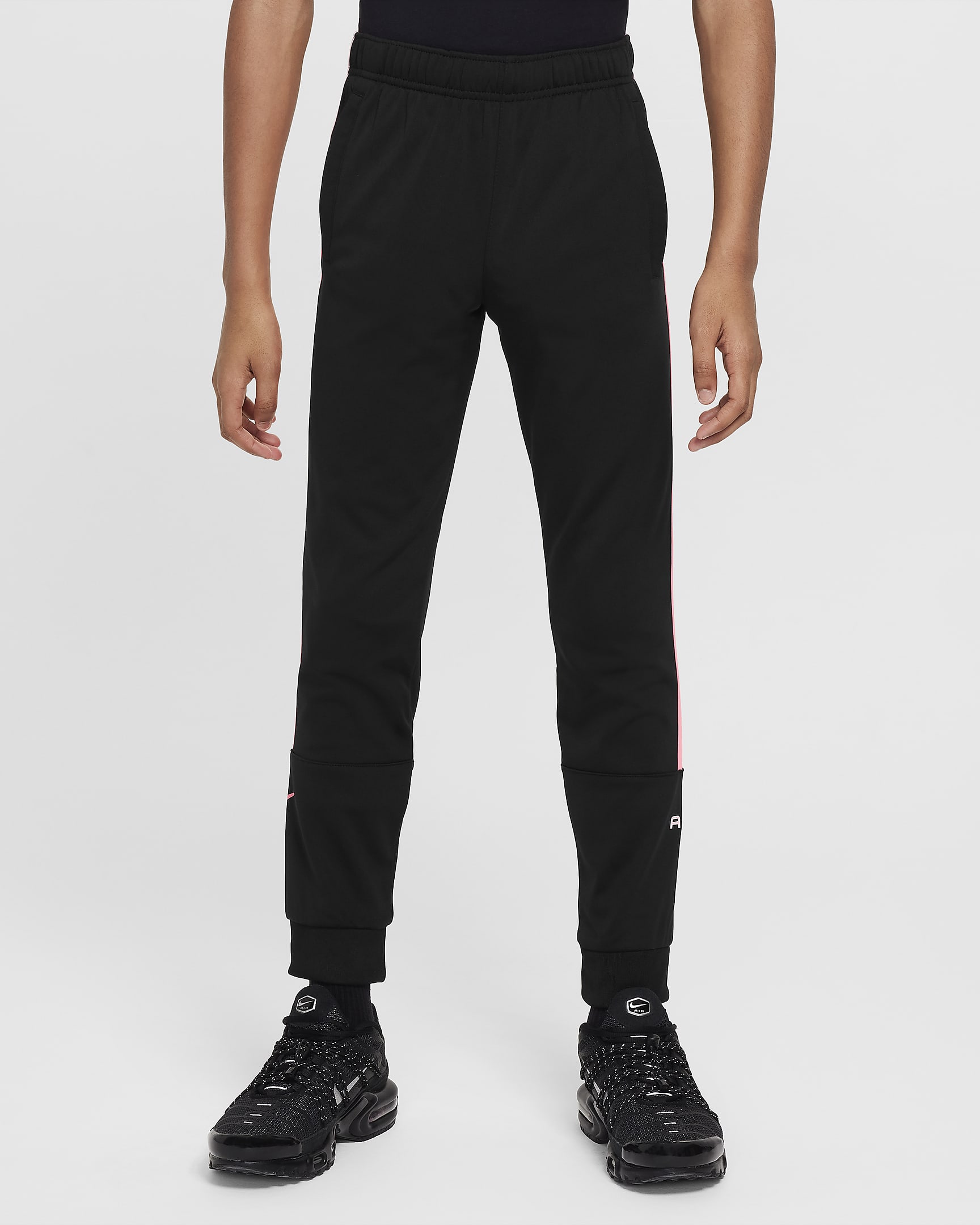 Pantaloni jogger Nike Air – Ragazzo - Nero/Pink Foam