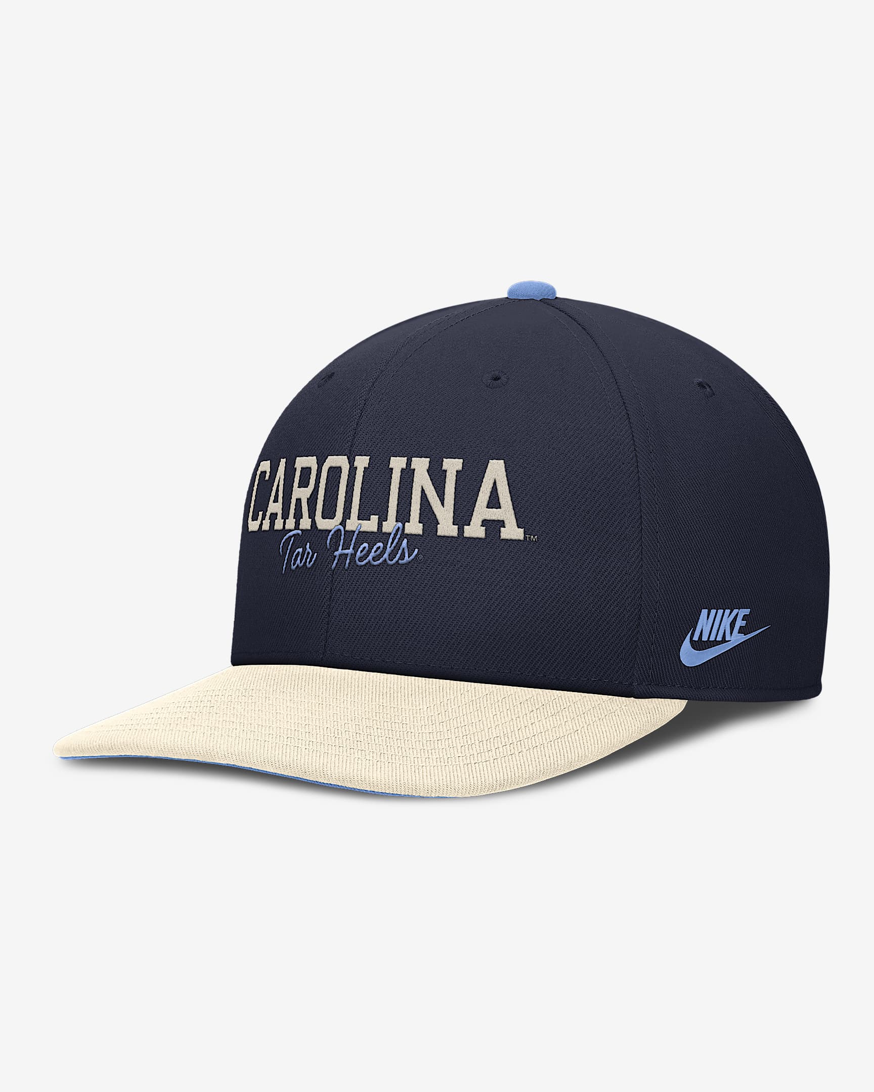 North Carolina Legacy Script Men's Nike Dri-FIT College Adjustable Hat - White