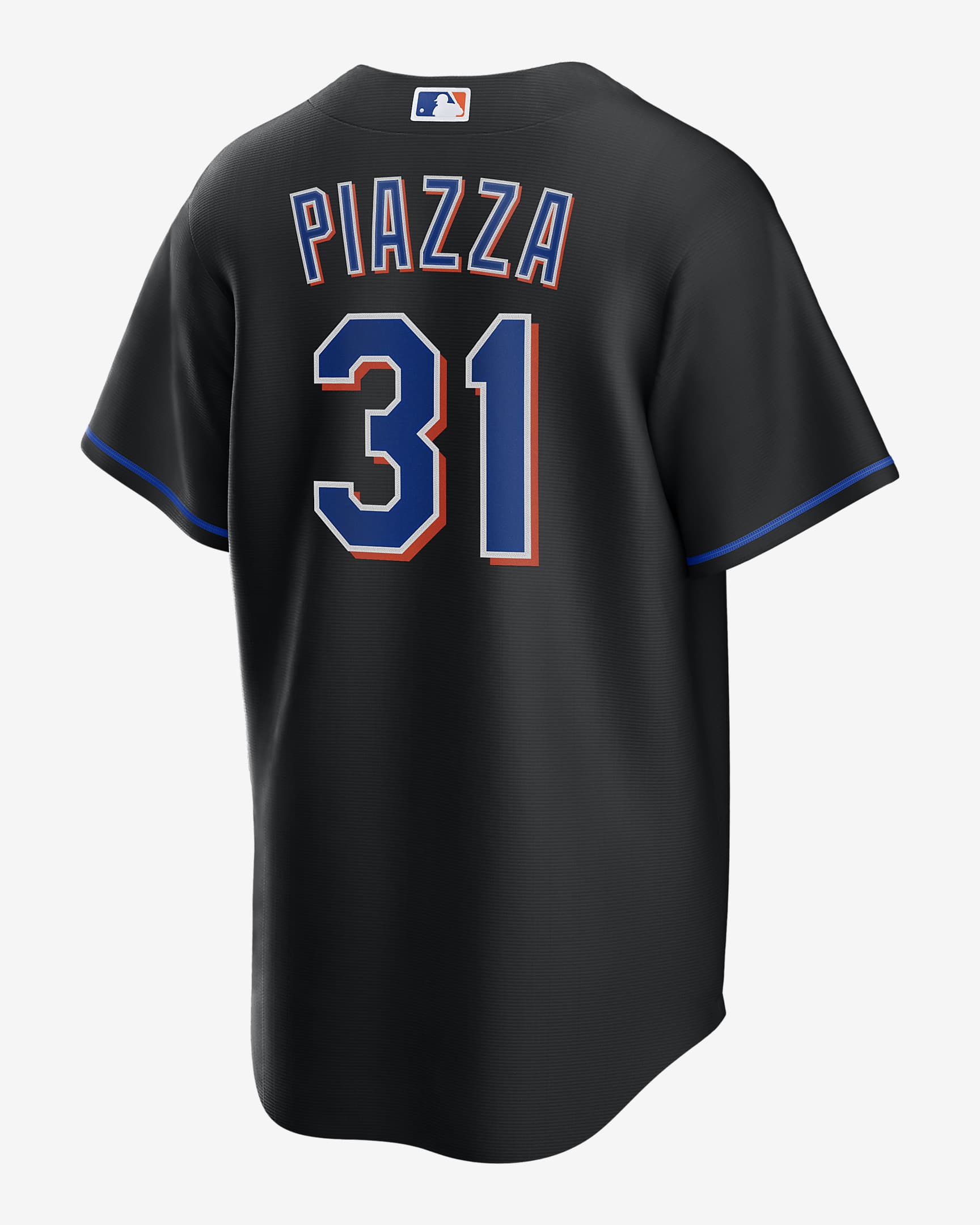 MLB New York Mets (Mike Piazza) Men's Replica Baseball Jersey - Black