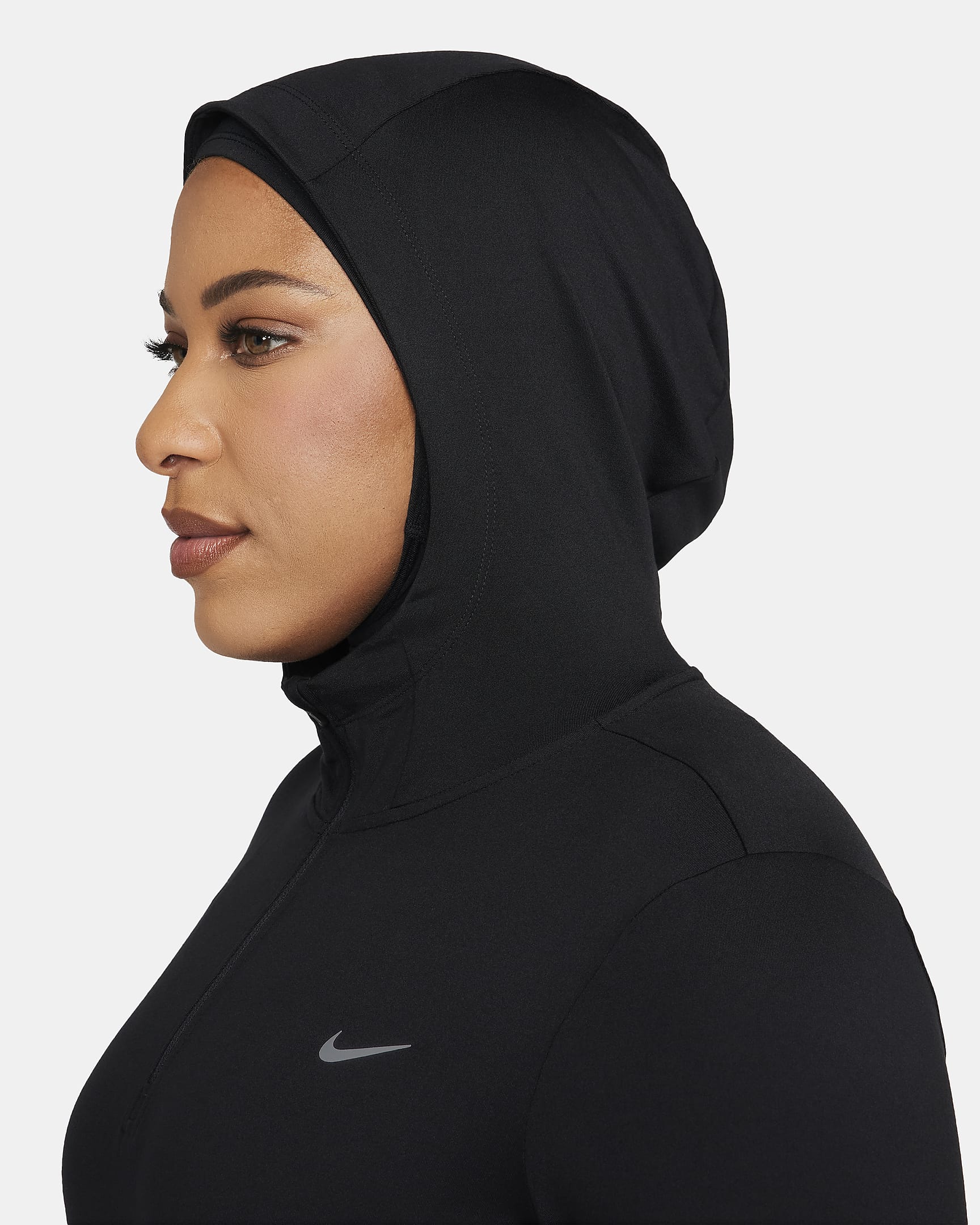 Nike Dri-FIT Swift Element UV Damen-Laufjacke mit Kapuze - Schwarz