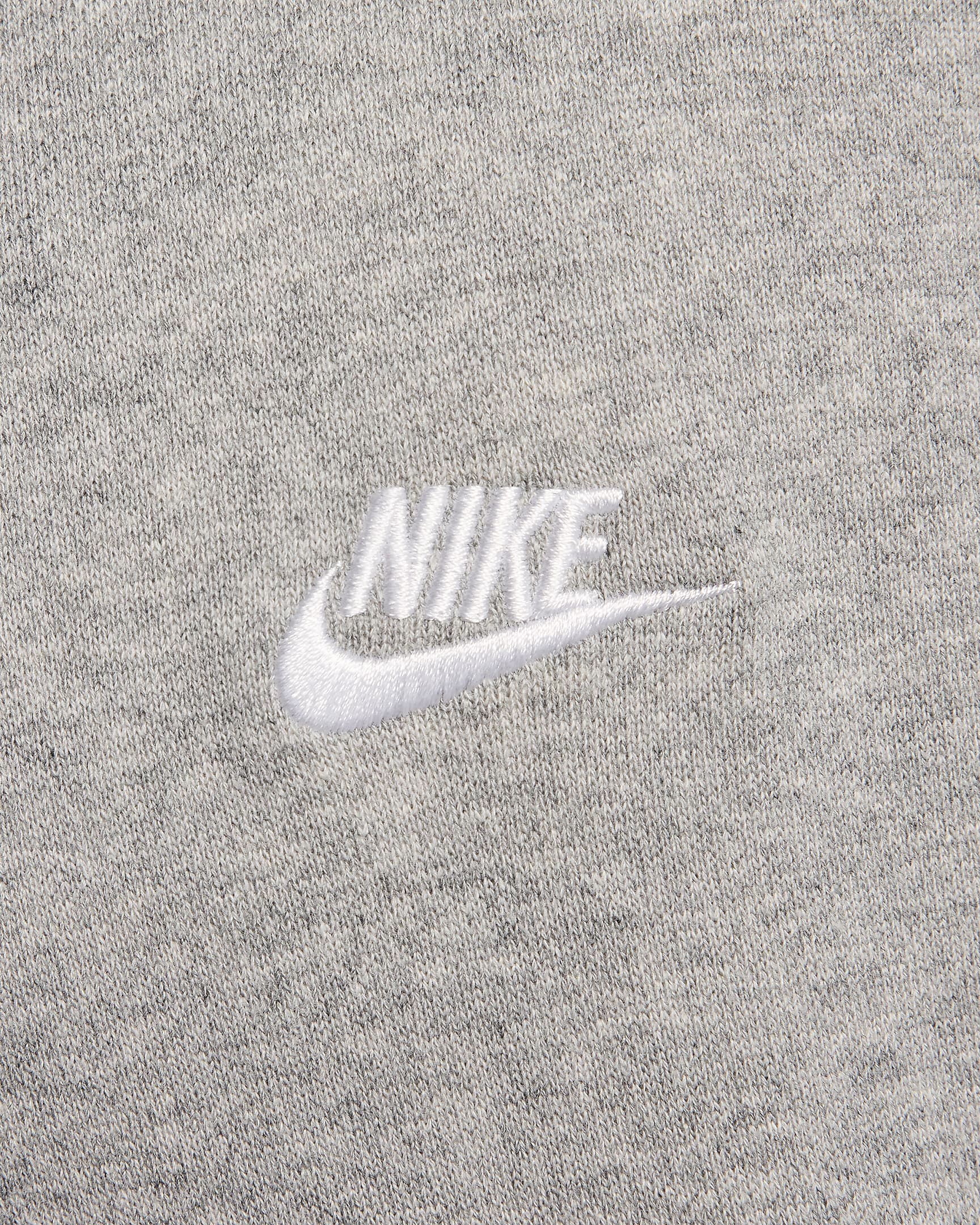 Nike Club Fleece Men's Oversized French Terry Pullover Hoodie - Dark Grey Heather/Light Smoke Grey/White