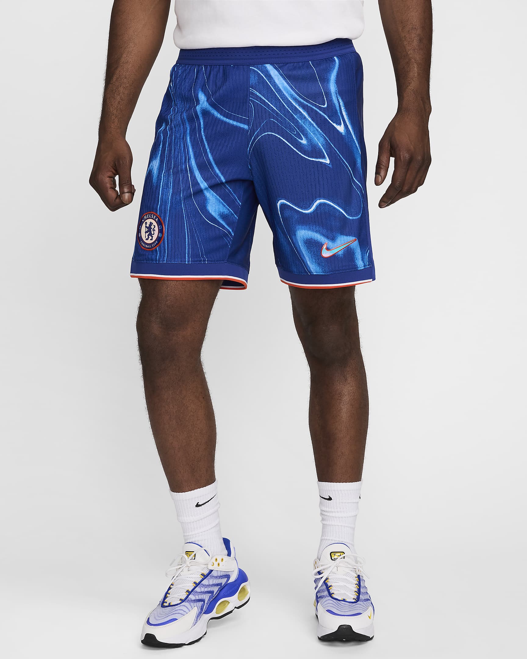 Chelsea FC 2024 Maç İç Saha Nike Dri-FIT ADV Authentic Erkek Futbol Şortu - Rush Blue/Team Orange/Beyaz