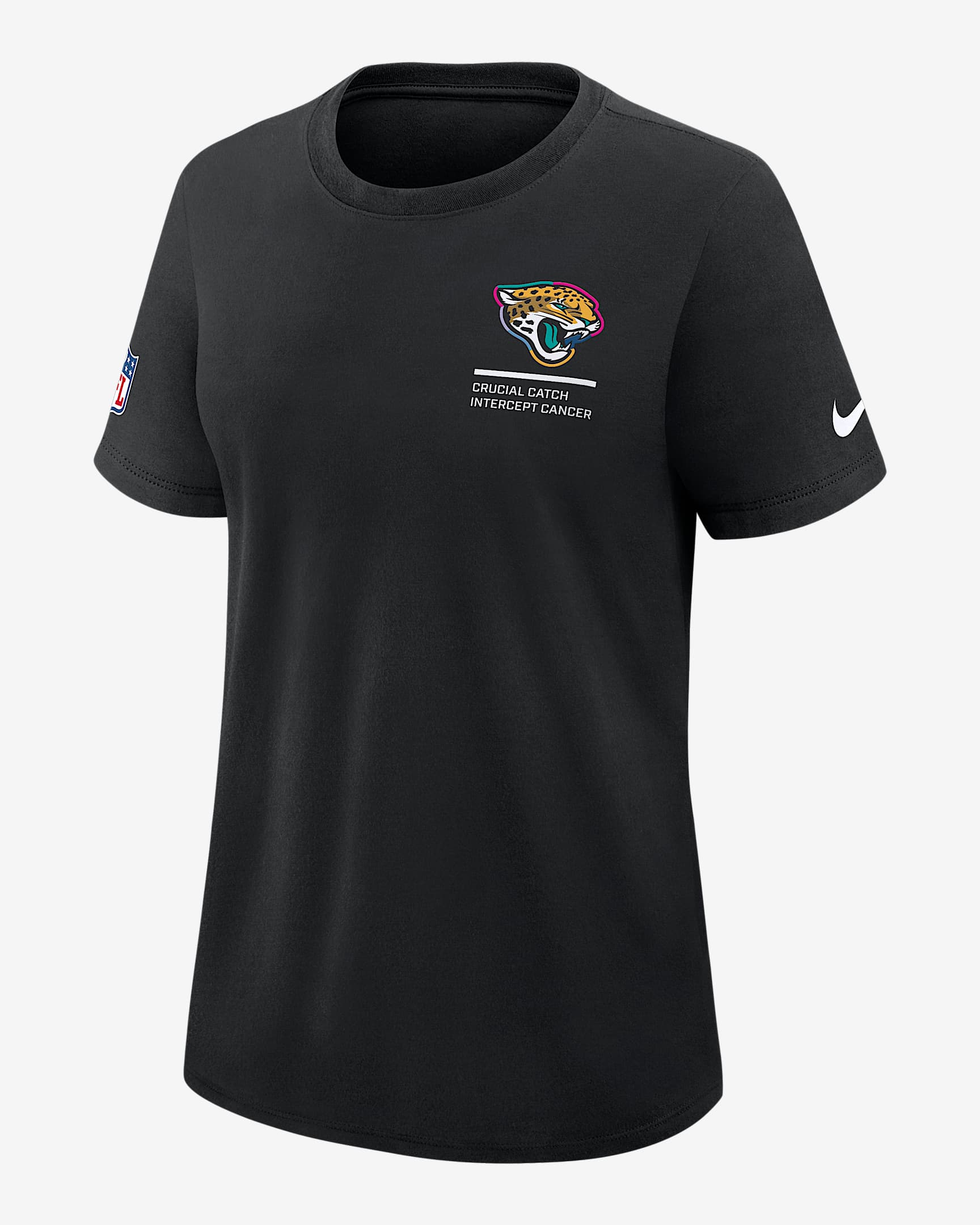 Playera Nike Dri-FIT de la NFL para mujer Jacksonville Jaguars Crucial Catch - Negro