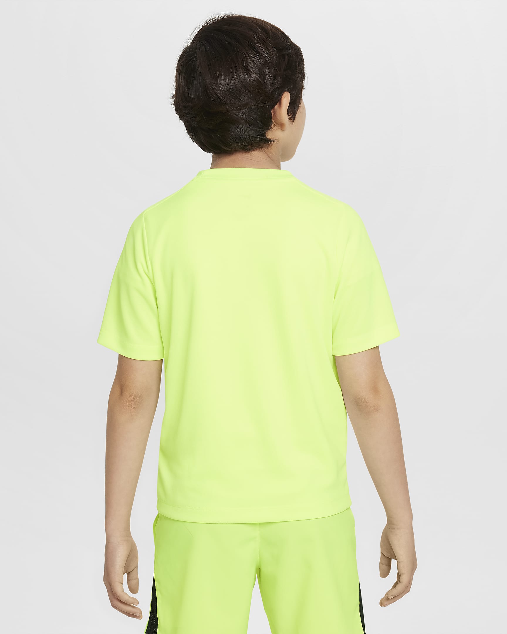 Playera de entrenamiento con gráfico Dri-FIT Nike Multi para niño talla grande - Volt/Negro