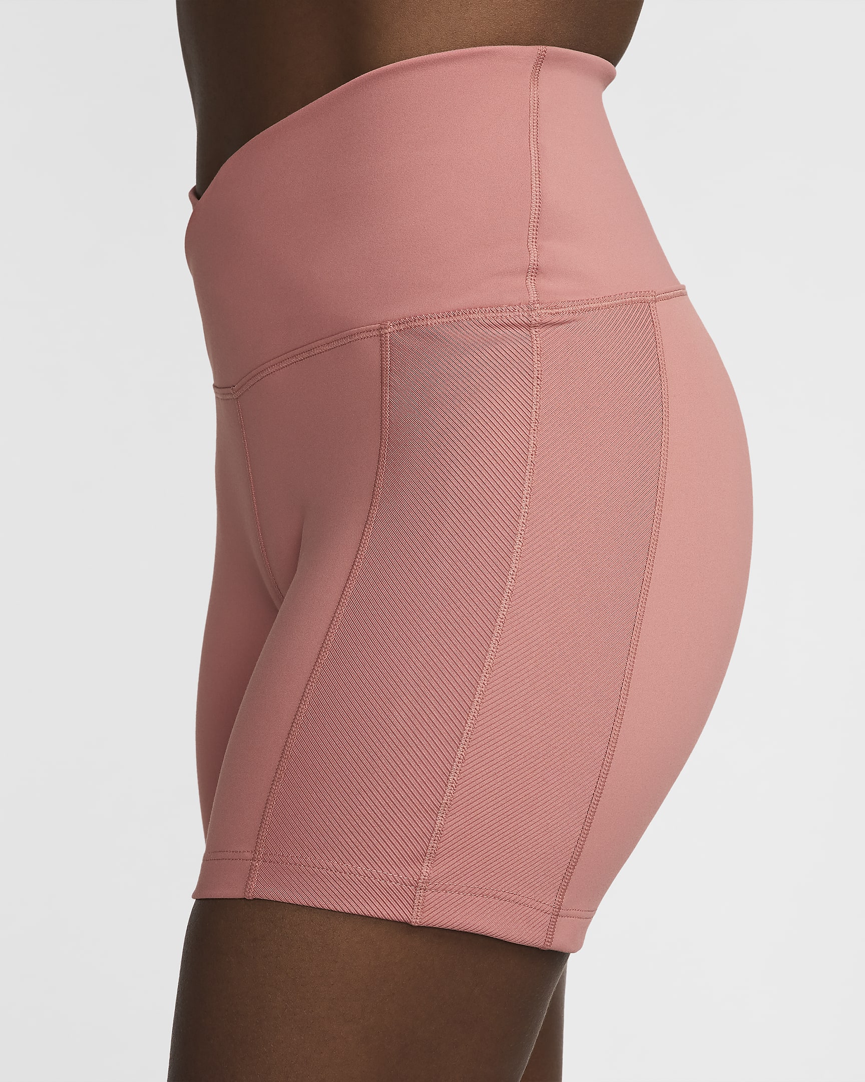 Nike One Wrap Women's High-Waisted 5" Biker Shorts - Canyon Pink/Black