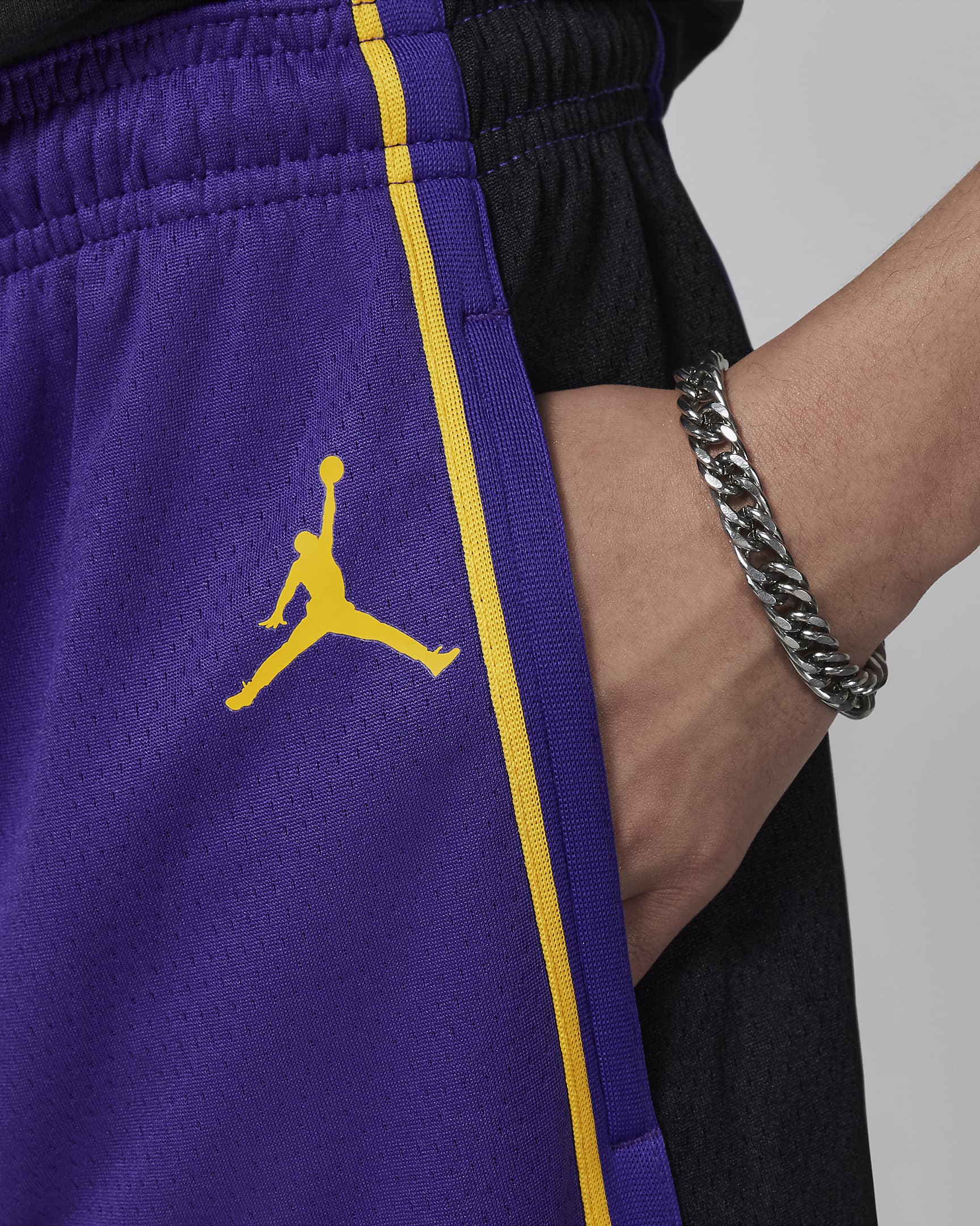 Basketbalové kraťasy Jordan NBA Swingman Los Angeles Lakers Statement Edition pro větší děti - Field Purple