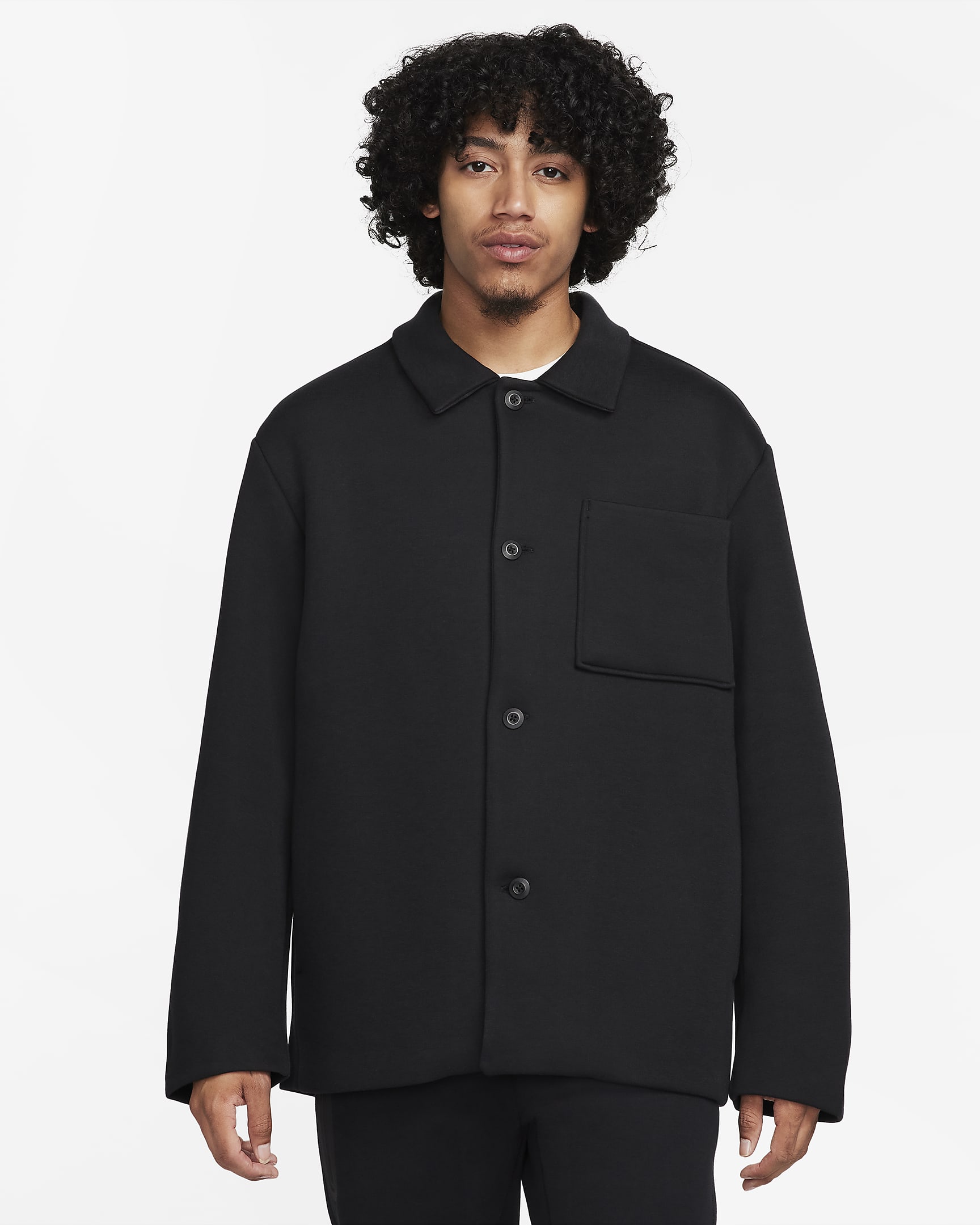 Surchemise oversize Nike Sportswear Tech Fleece Reimagined pour homme - Noir/Noir