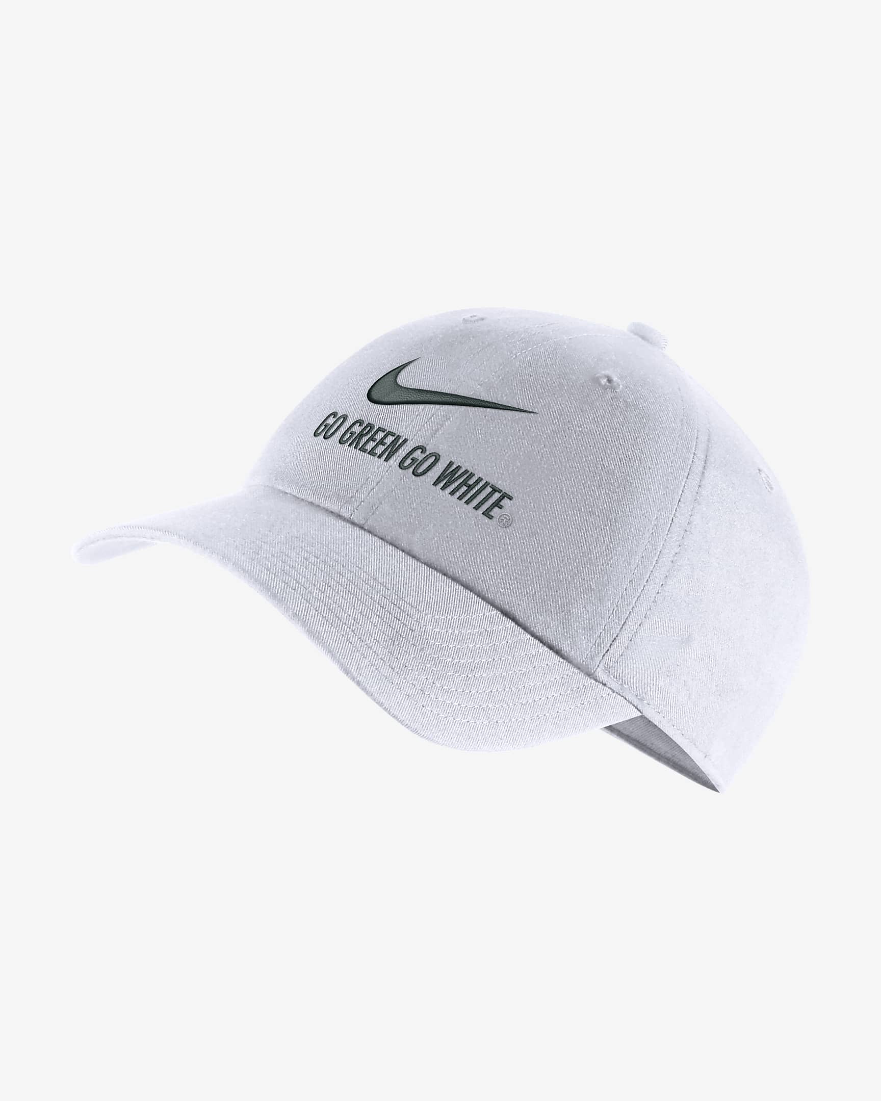 Nike College Heritage86 (Michigan State) Cap - White/Pro Green