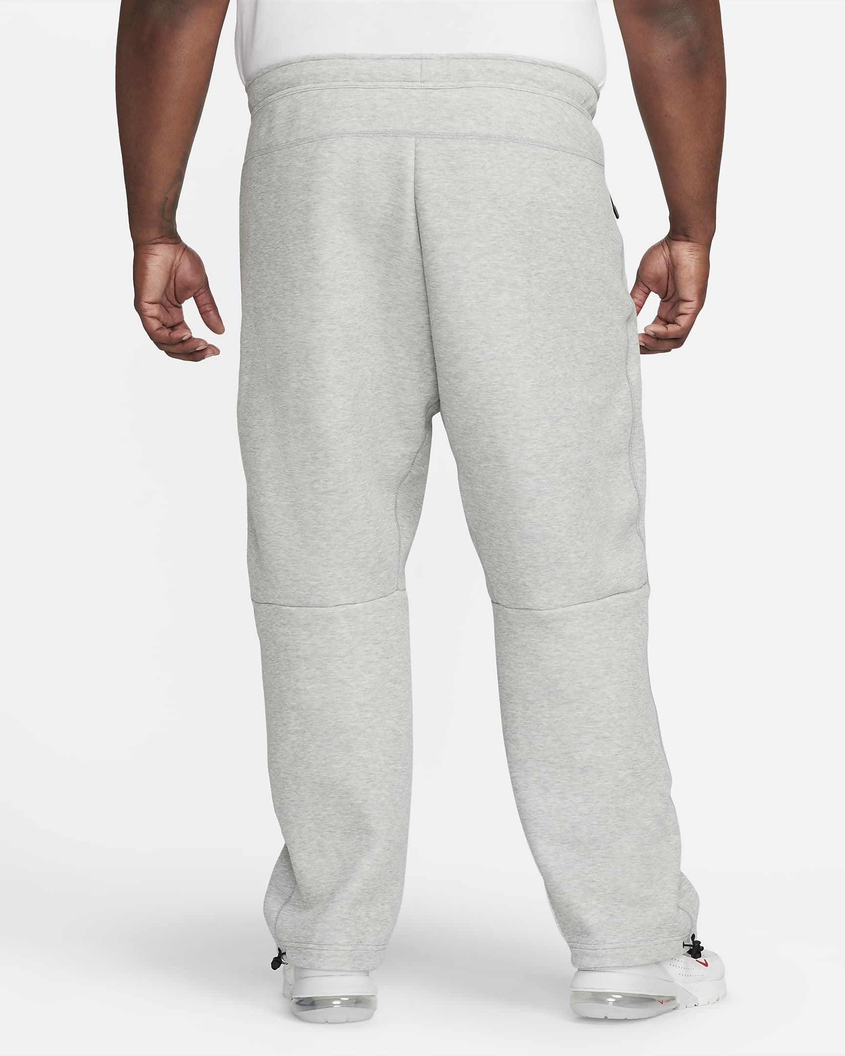 Nike Sportswear Tech Fleece joggebukse med åpen fald til herre - Dark Grey Heather/Svart