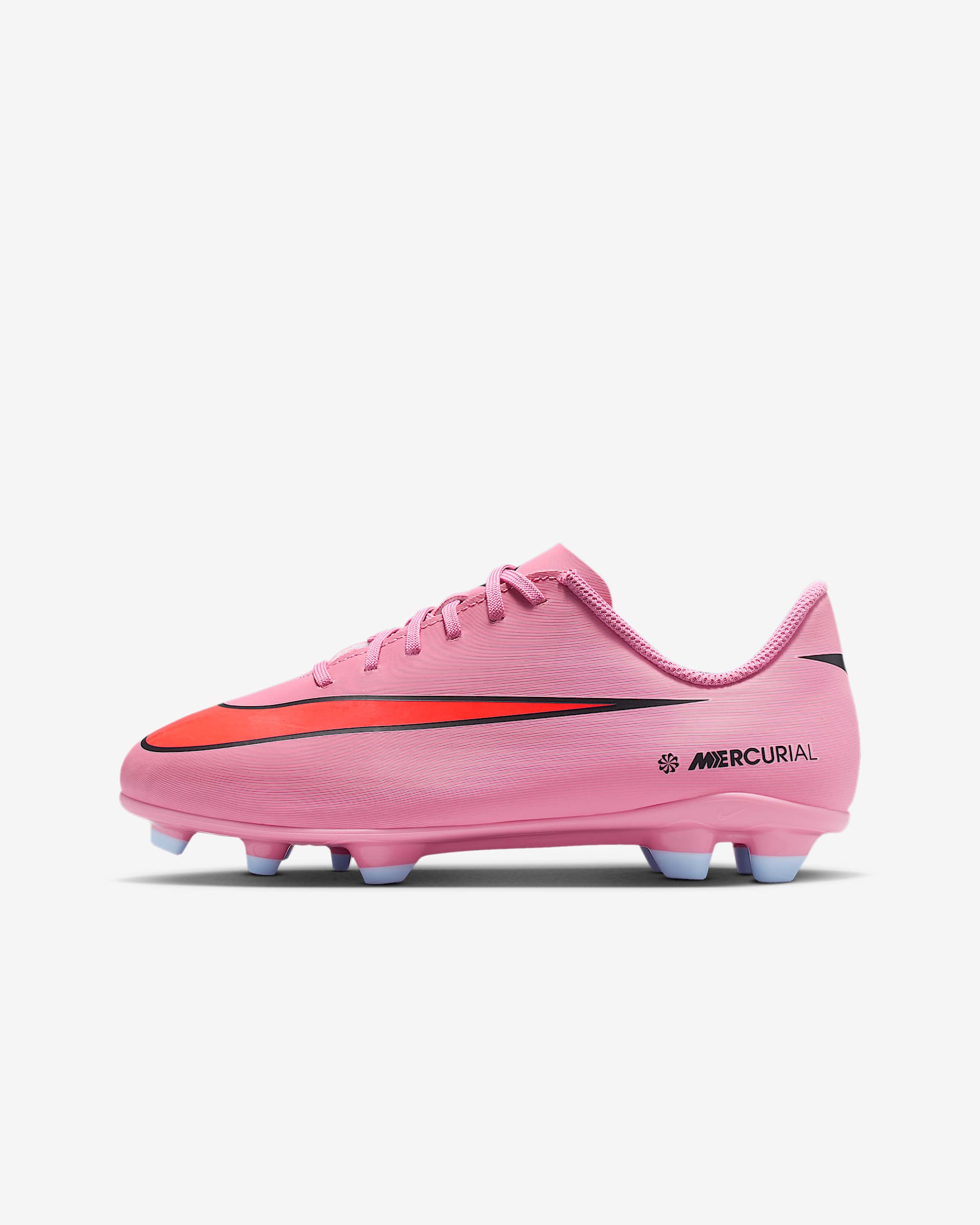 Nike Jr. Mercurial Vapor 16 Club Older/Younger Kids' Multi-Ground Low-Top Football Boot - Magic Flamingo/Total Crimson/Black